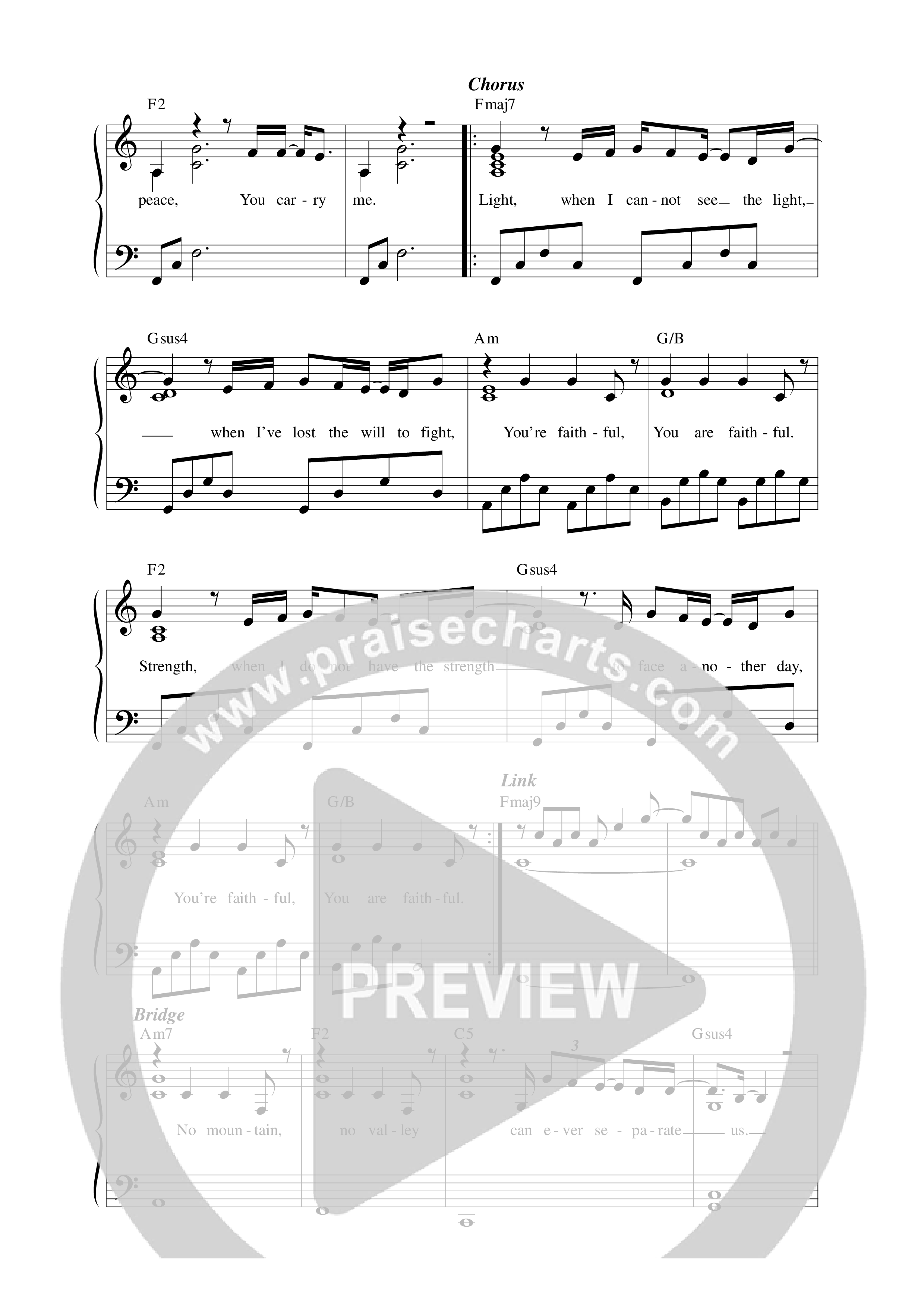 You Are Faithful Lead Sheet Melody (FAITHFUL)