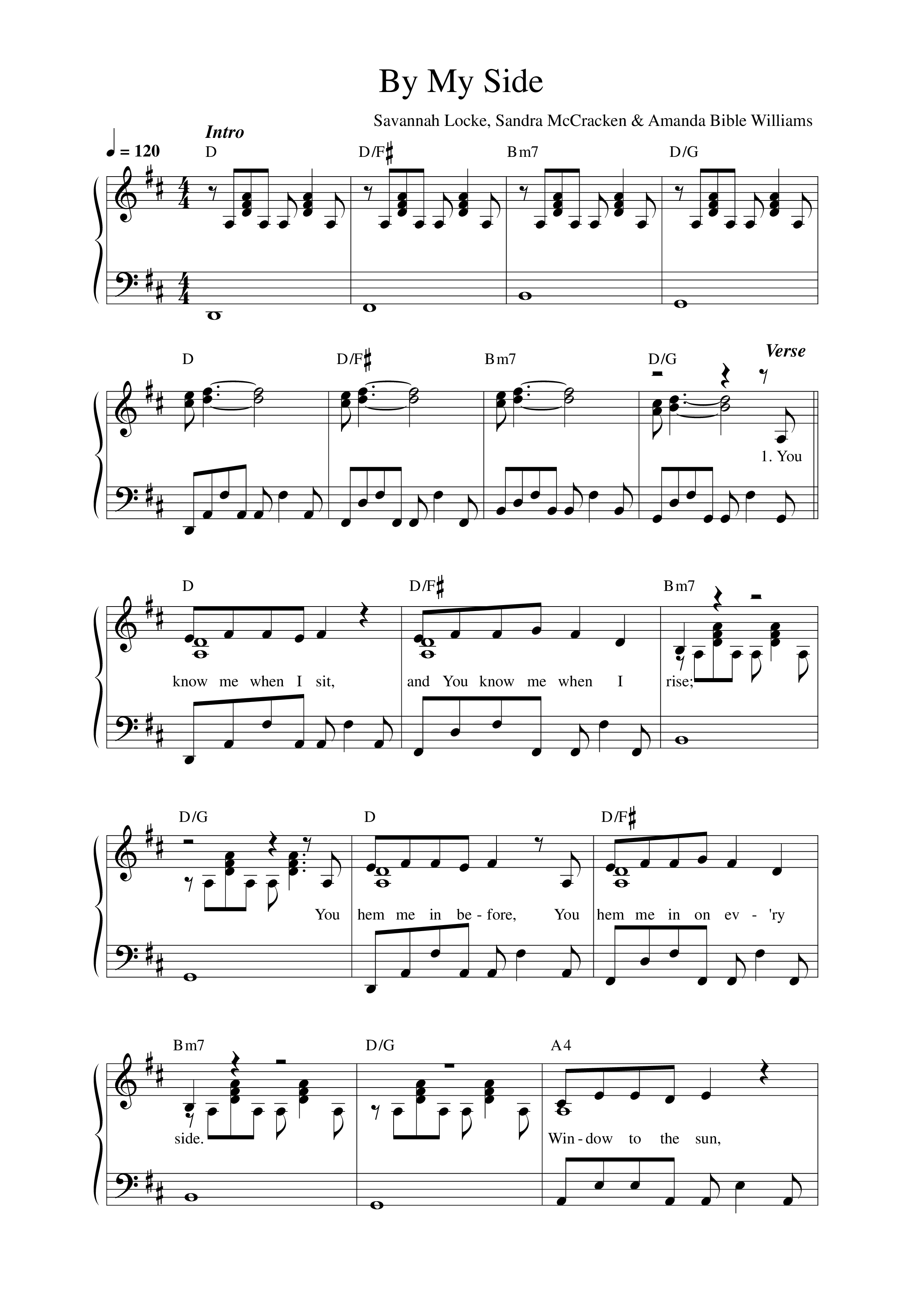 By My Side Lead Sheet Melody (FAITHFUL)