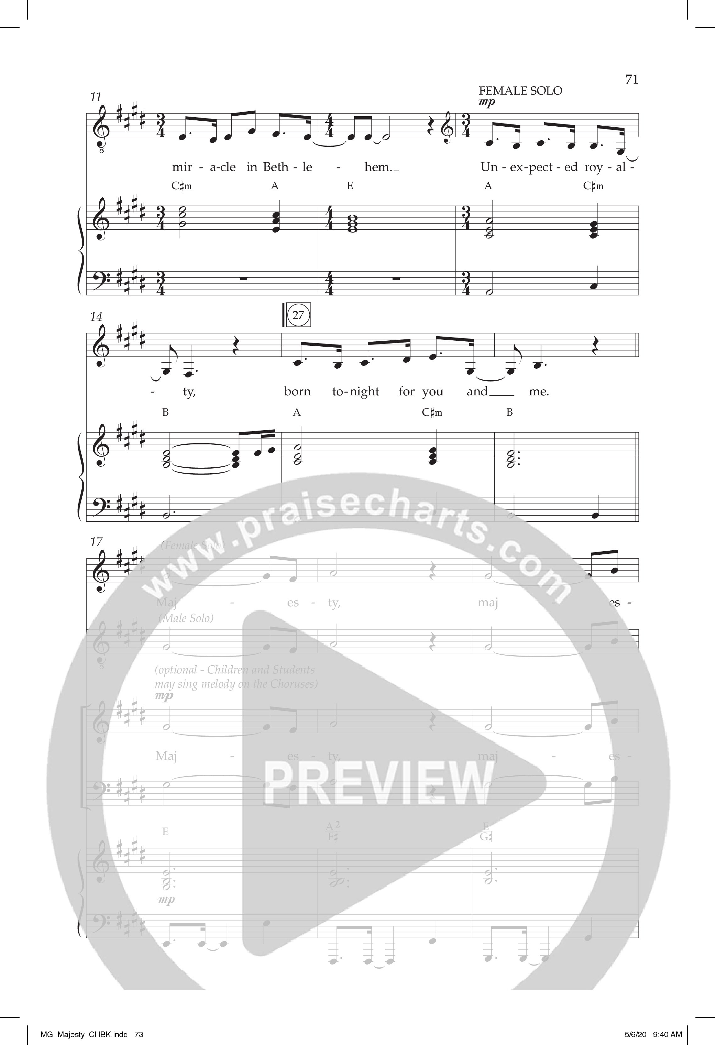 Majesty (Choral Anthem SATB) Anthem (SATB/Piano) (Lifeway Choral / Arr. John Bolin / Arr. Don Koch)