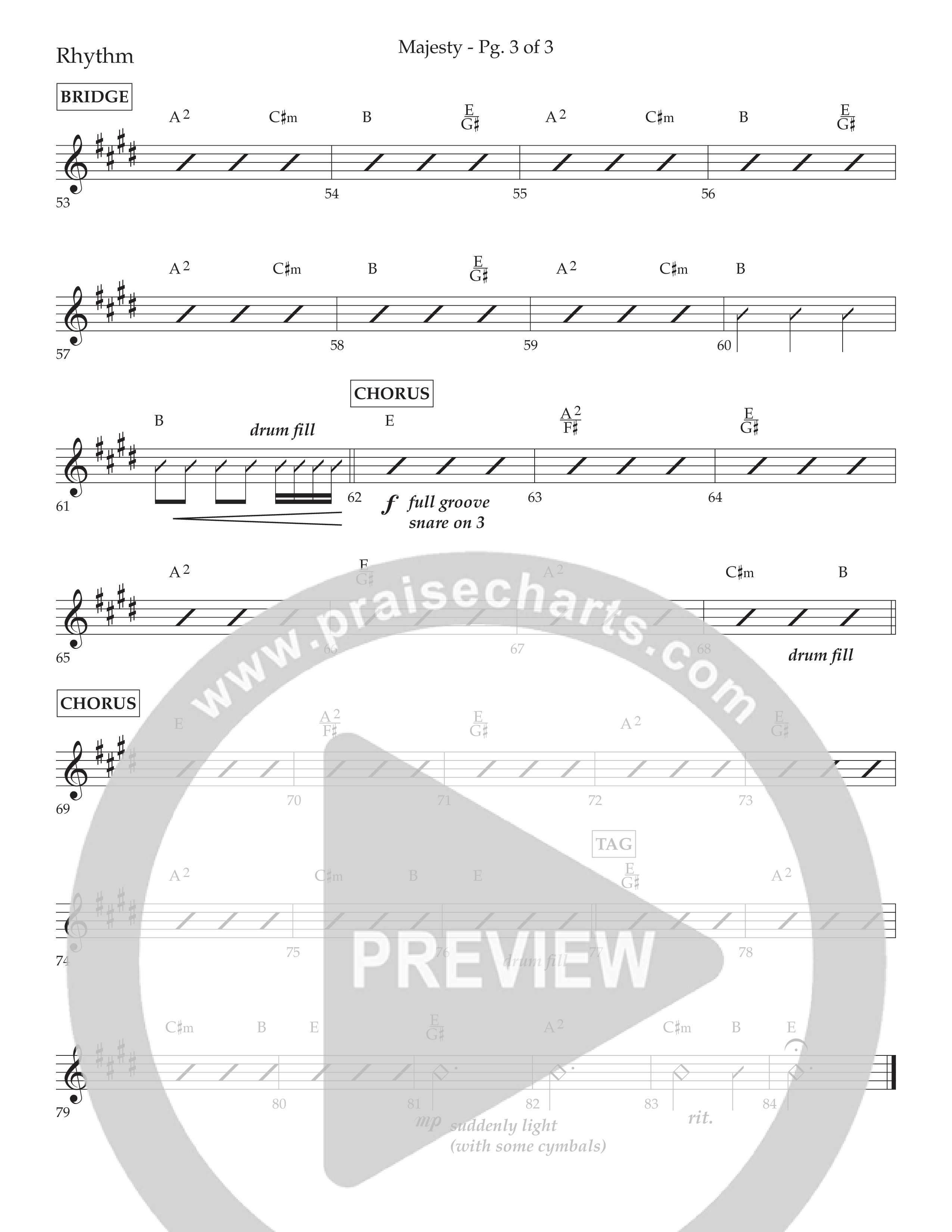 Majesty (Choral Anthem SATB) Lead Melody & Rhythm (Lifeway Choral / Arr. John Bolin / Arr. Don Koch)