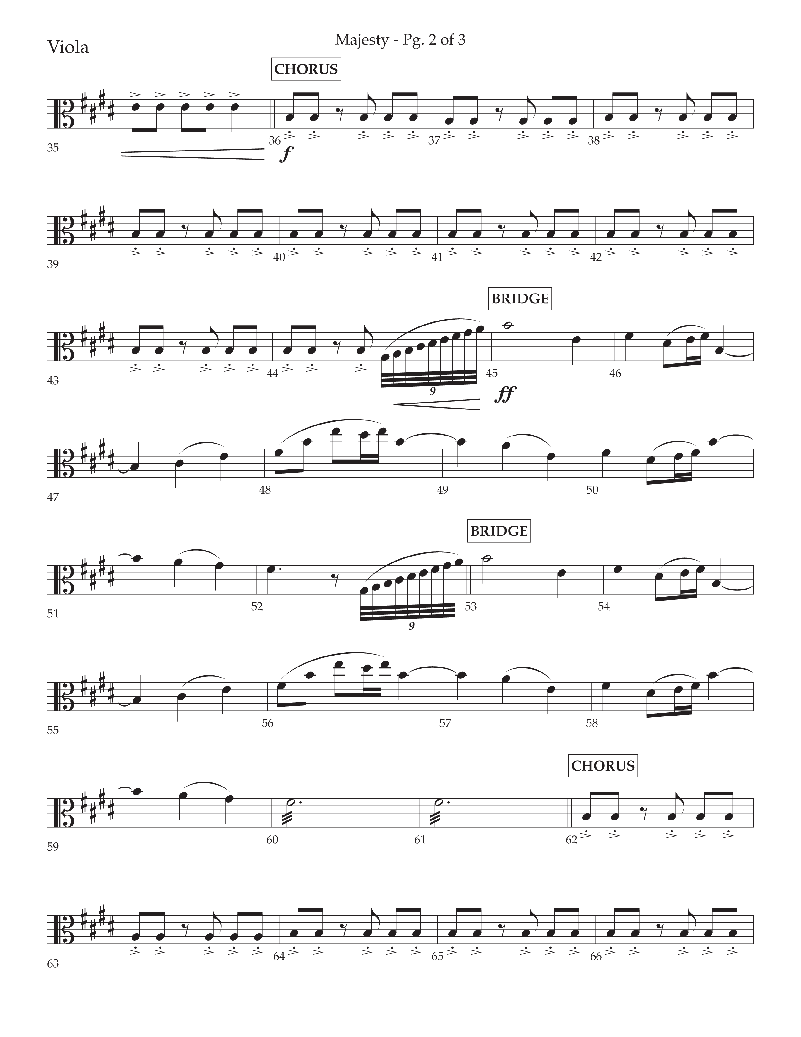 Majesty (Choral Anthem SATB) Viola (Lifeway Choral / Arr. John Bolin / Arr. Don Koch)