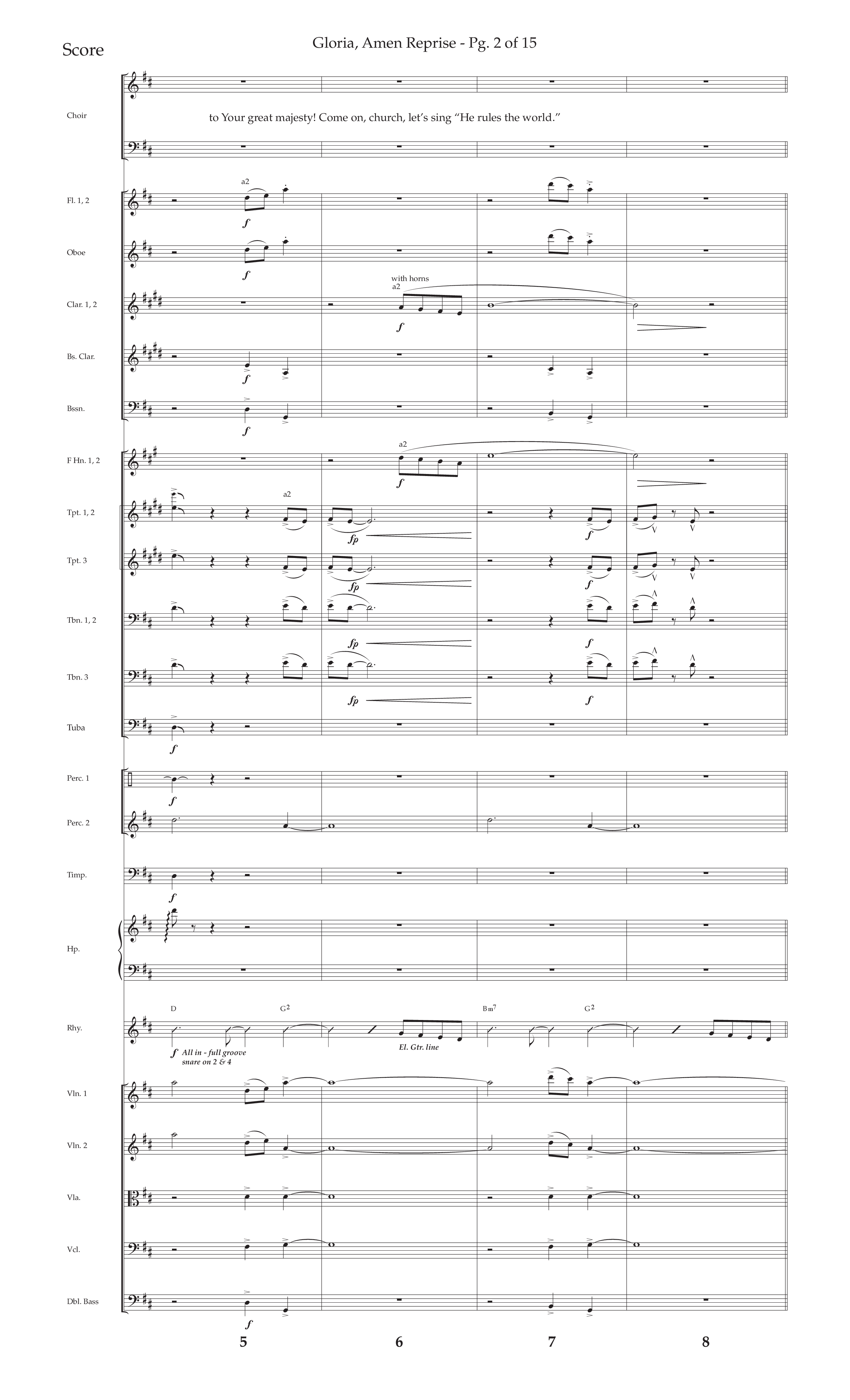 Gloria Amen Reprise (Choral Anthem SATB) Conductor's Score (Lifeway Choral / Arr. John Bolin / Arr. Don Koch)