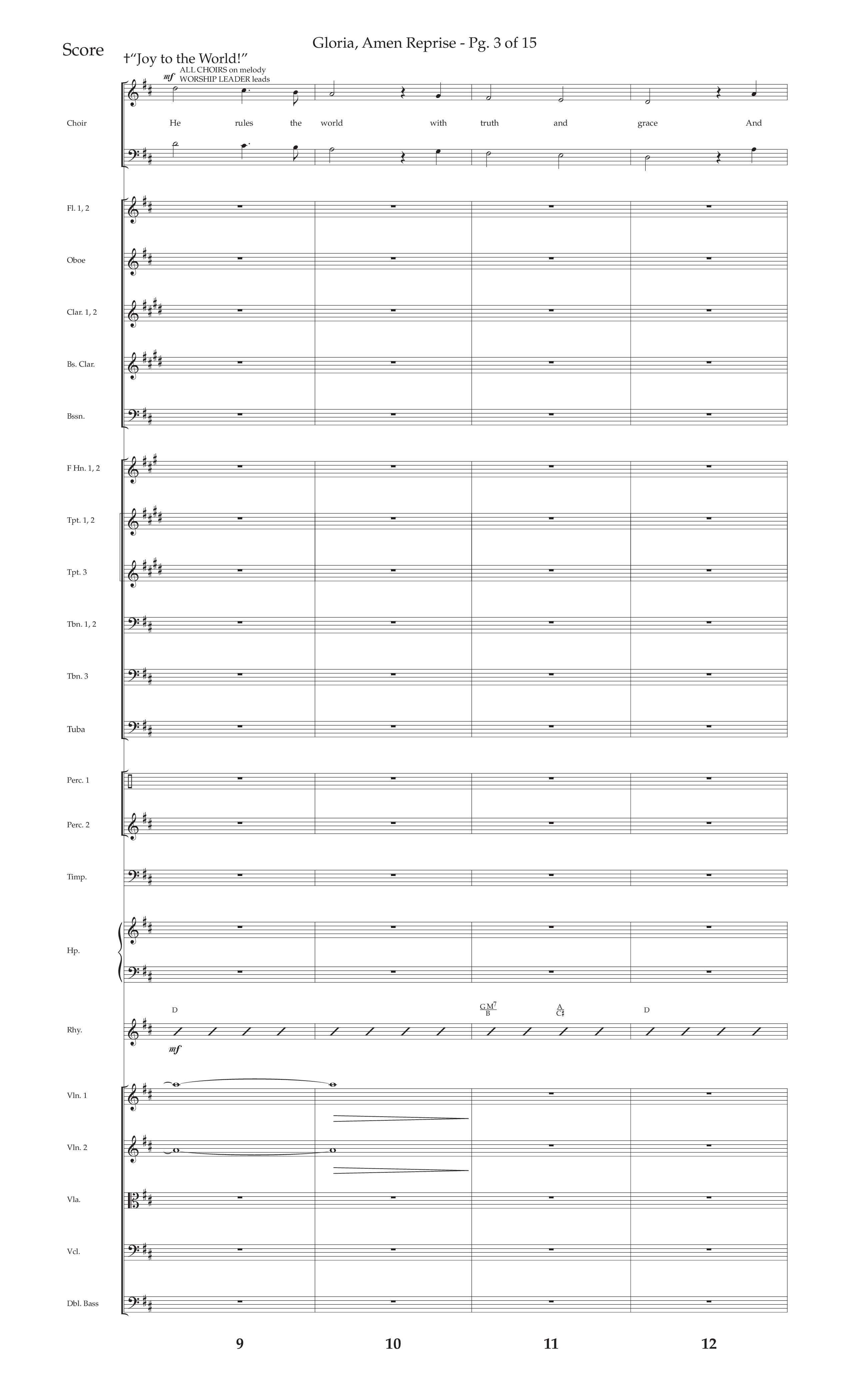 Gloria Amen Reprise (Choral Anthem SATB) Conductor's Score (Lifeway Choral / Arr. John Bolin / Arr. Don Koch)