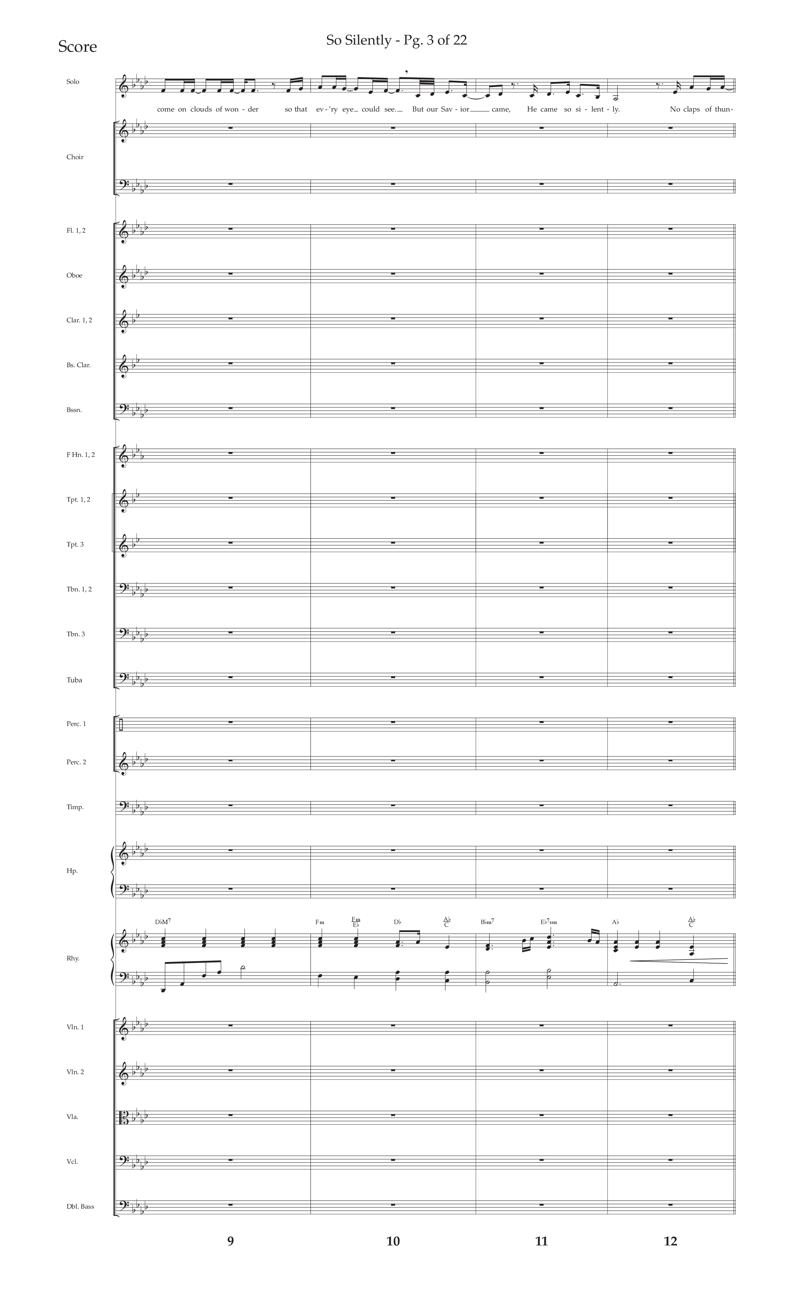 So Silently (with Silent Night Holy Night) (Choral Anthem SATB) Conductor's Score (Lifeway Choral / Arr. John Bolin / Arr. Don Koch)