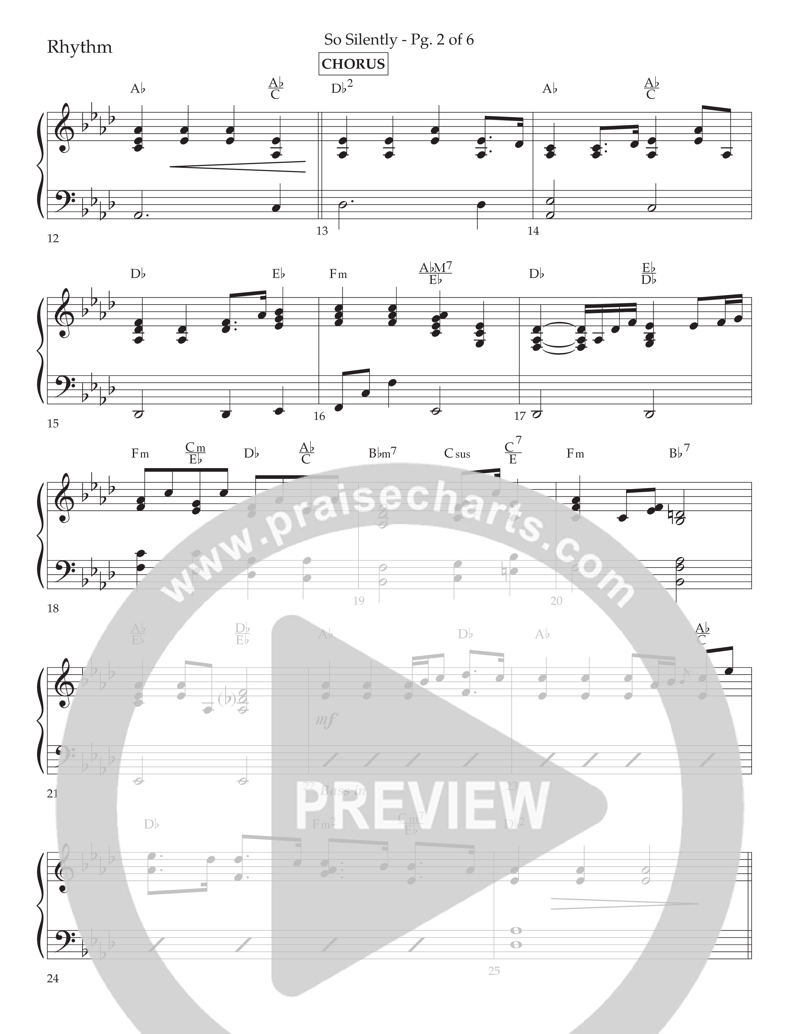 So Silently (with Silent Night Holy Night) (Choral Anthem SATB) Lead Melody & Rhythm (Lifeway Choral / Arr. John Bolin / Arr. Don Koch)