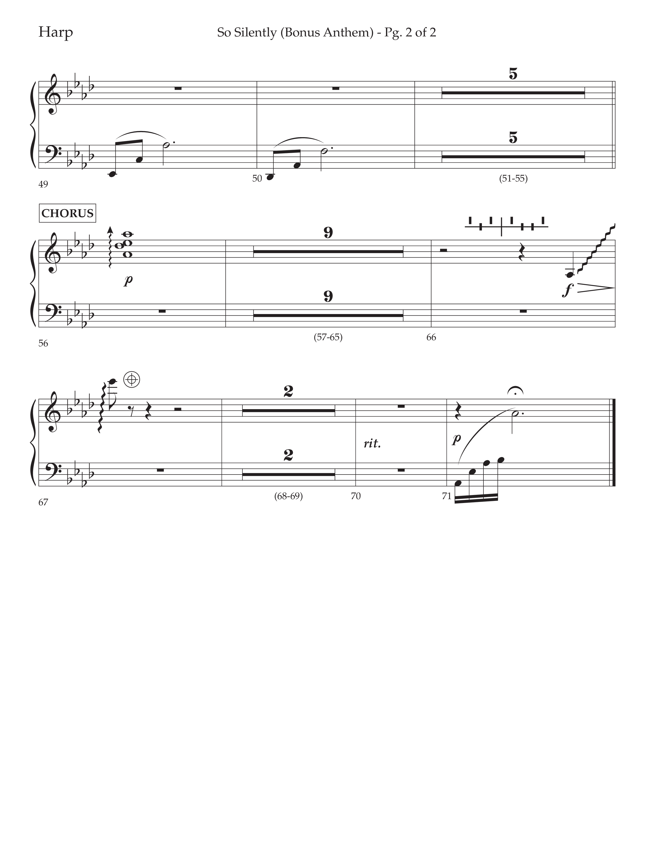 So Silently (Choral Anthem SATB) Harp (Lifeway Choral / Arr. John Bolin / Arr. Don Koch)