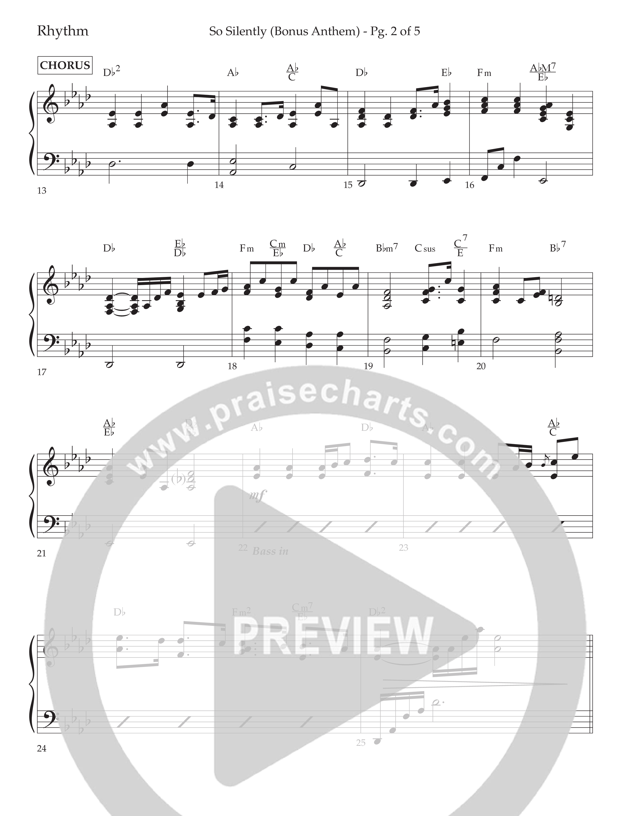 So Silently (Choral Anthem SATB) Lead Melody & Rhythm (Lifeway Choral / Arr. John Bolin / Arr. Don Koch)