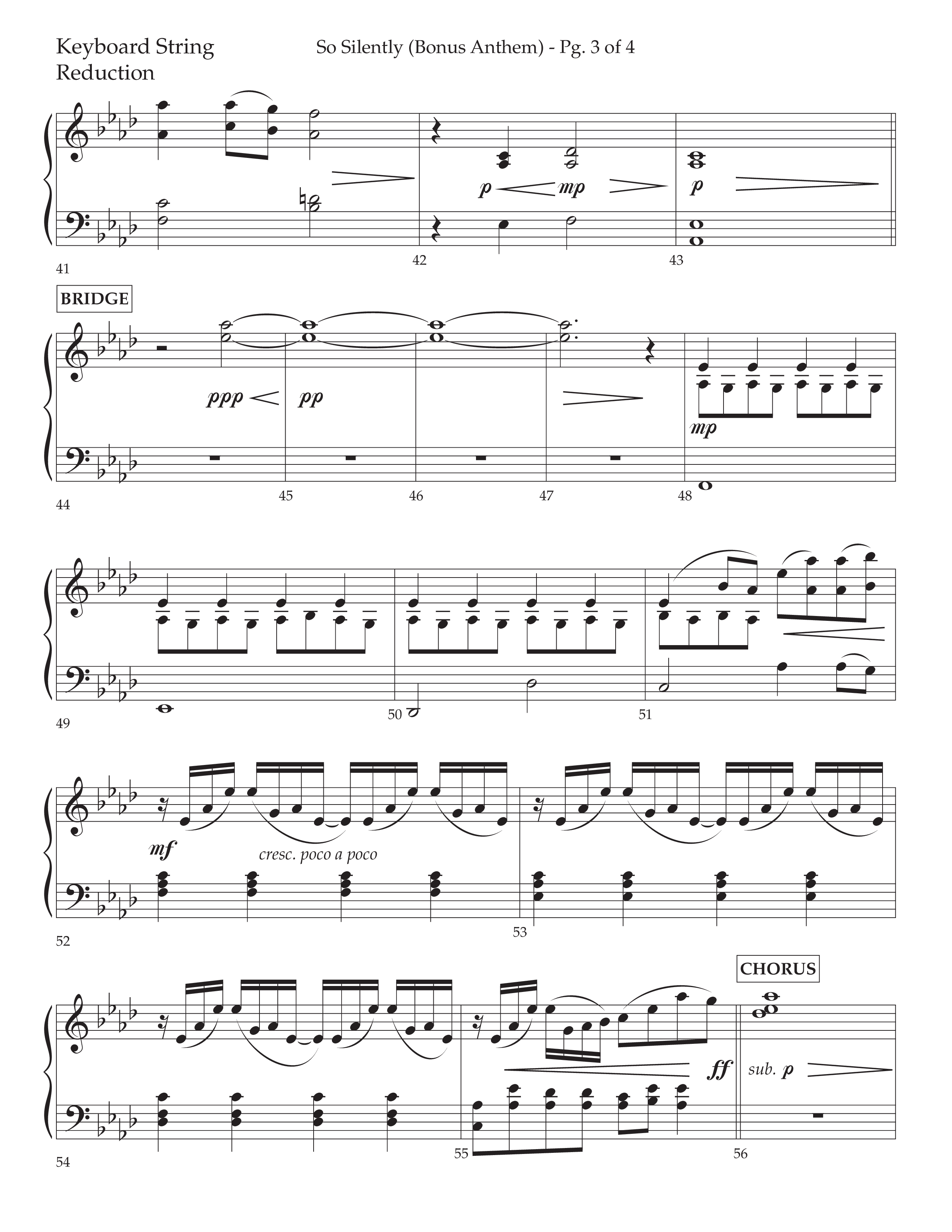 So Silently (Choral Anthem SATB) String Reduction (Lifeway Choral / Arr. John Bolin / Arr. Don Koch)
