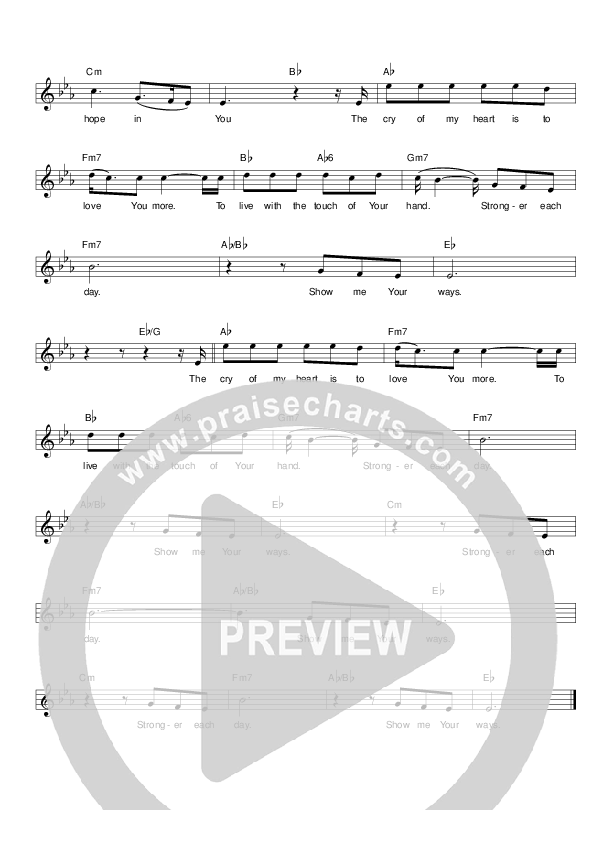 Show Me Your Ways Lead Sheet (Hillsong Worship)