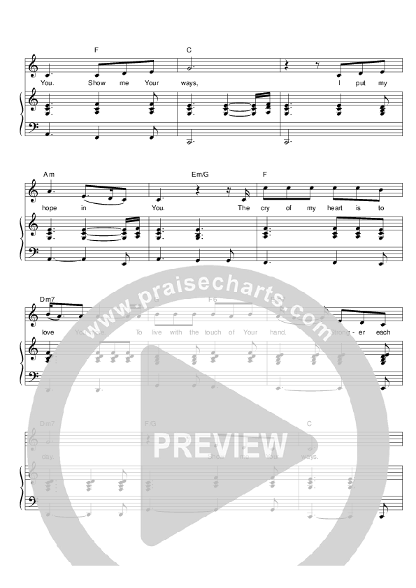 Show Me Your Ways Piano/Vocal (Hillsong Worship)