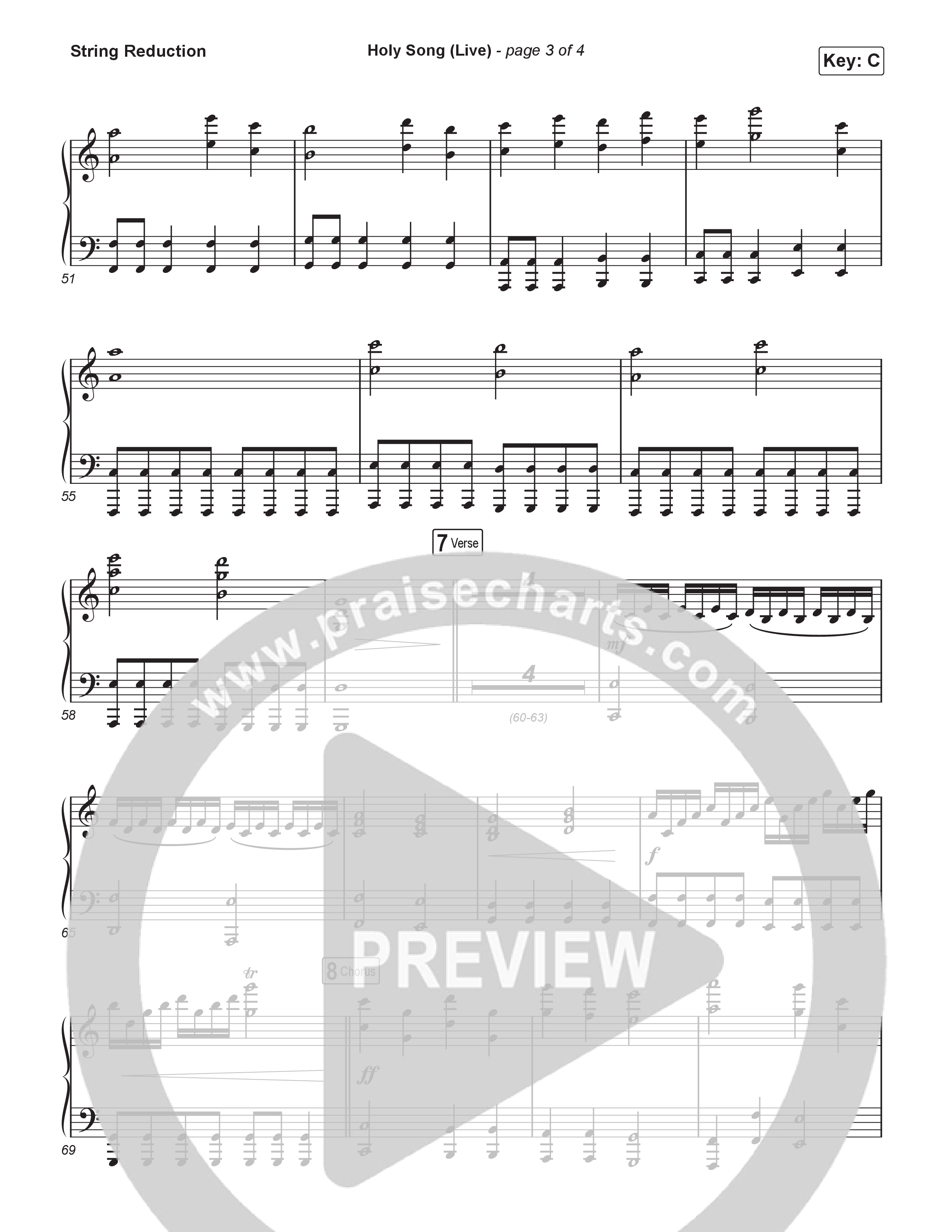 Holy Song (Worship Choir/SAB) String Reduction (Bethel Music / Brooke Ligertwood / Arr. Luke Gambill)