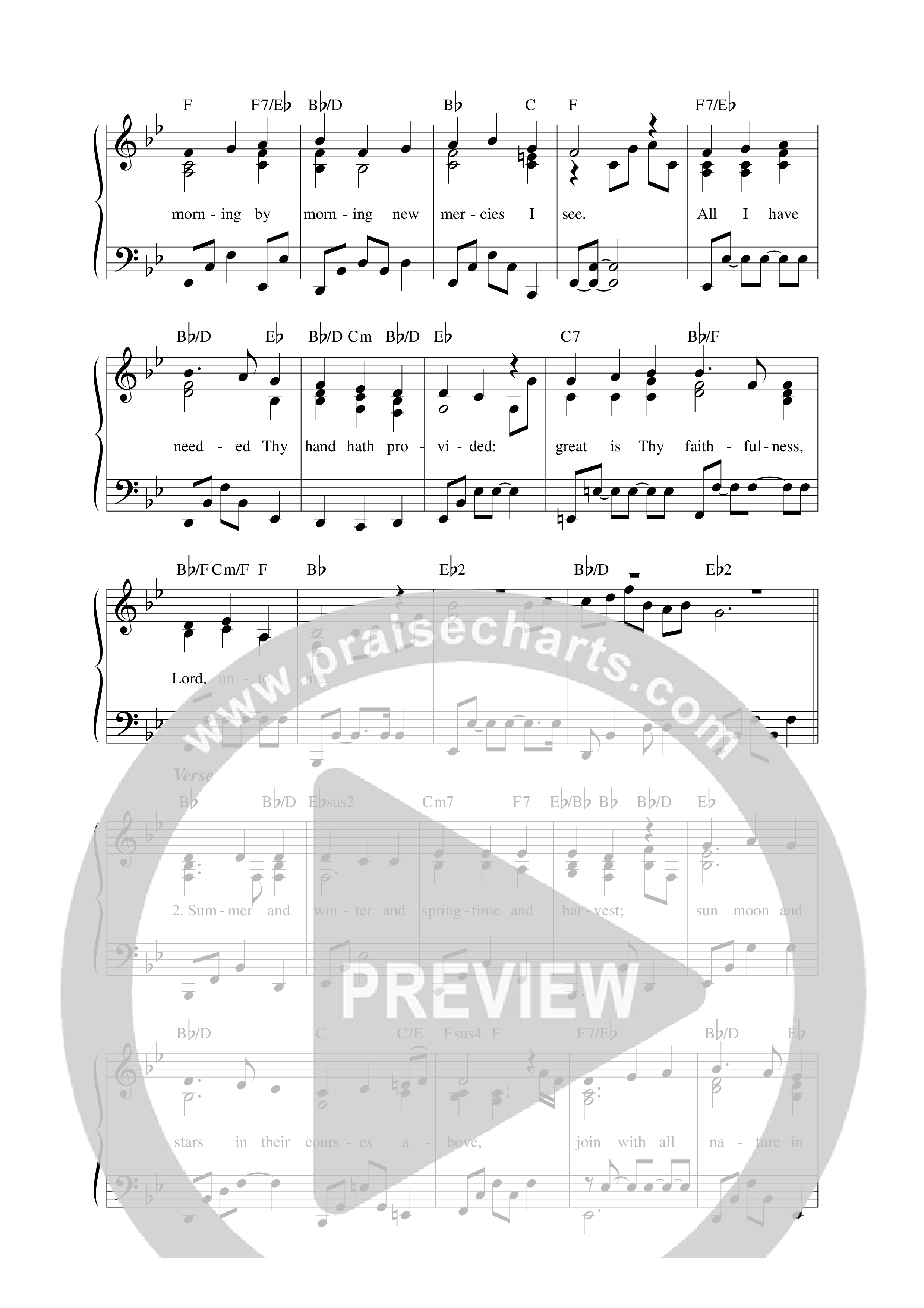 Great Is Thy Faithfulness Lead Sheet Melody (FAITHFUL)