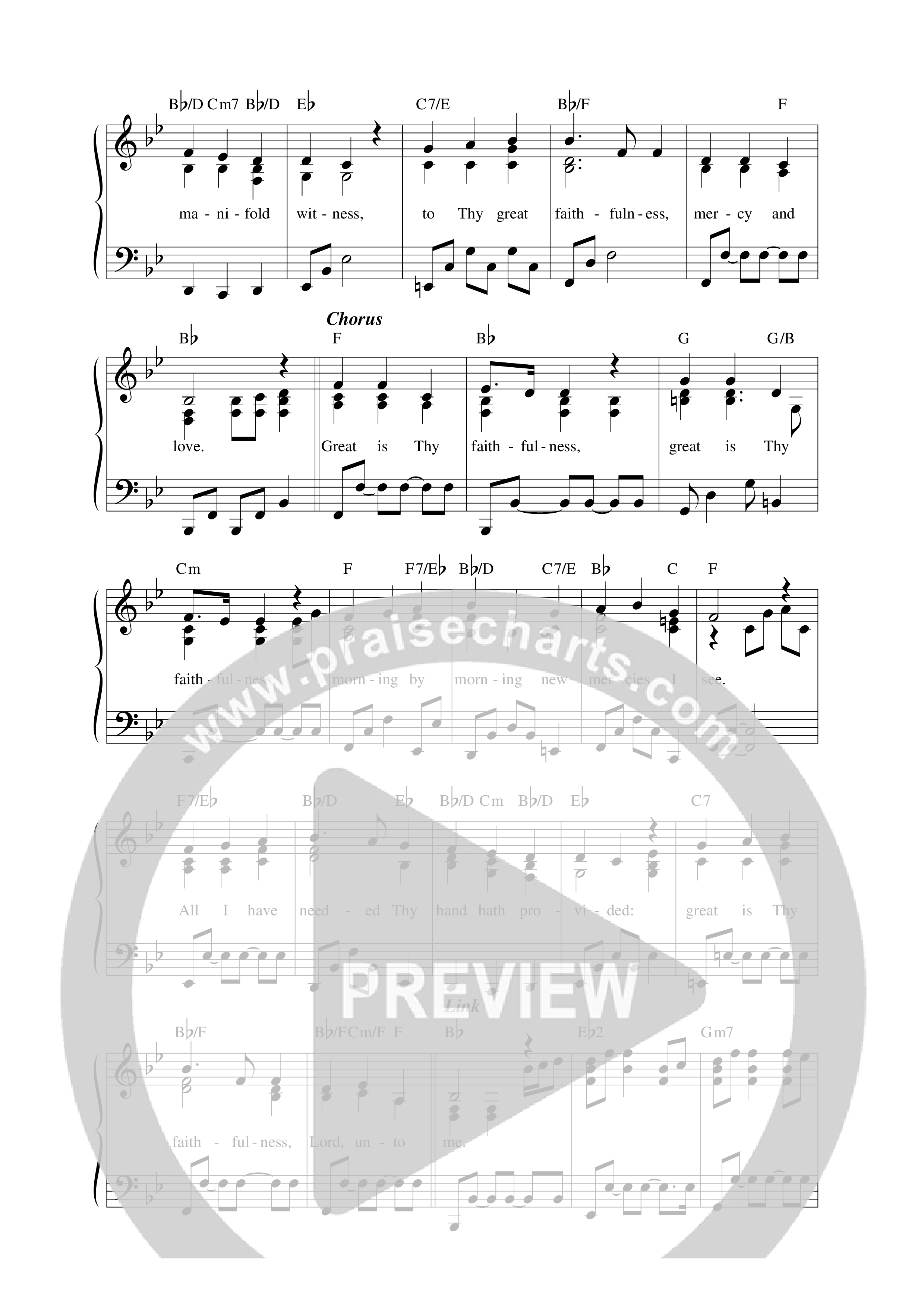 Great Is Thy Faithfulness Lead Sheet Melody (FAITHFUL)