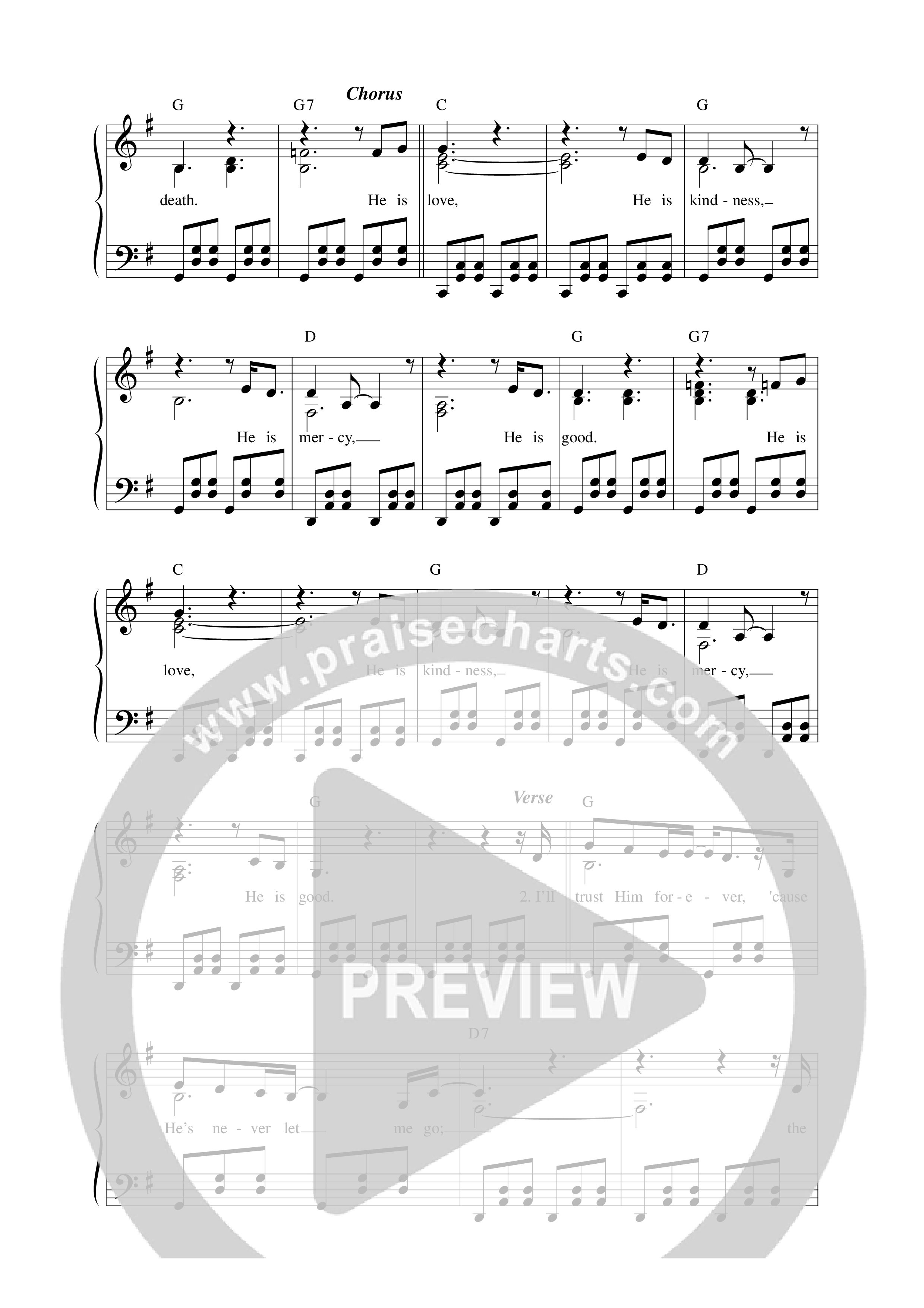 He Is Love Lead Sheet Melody (FAITHFUL)