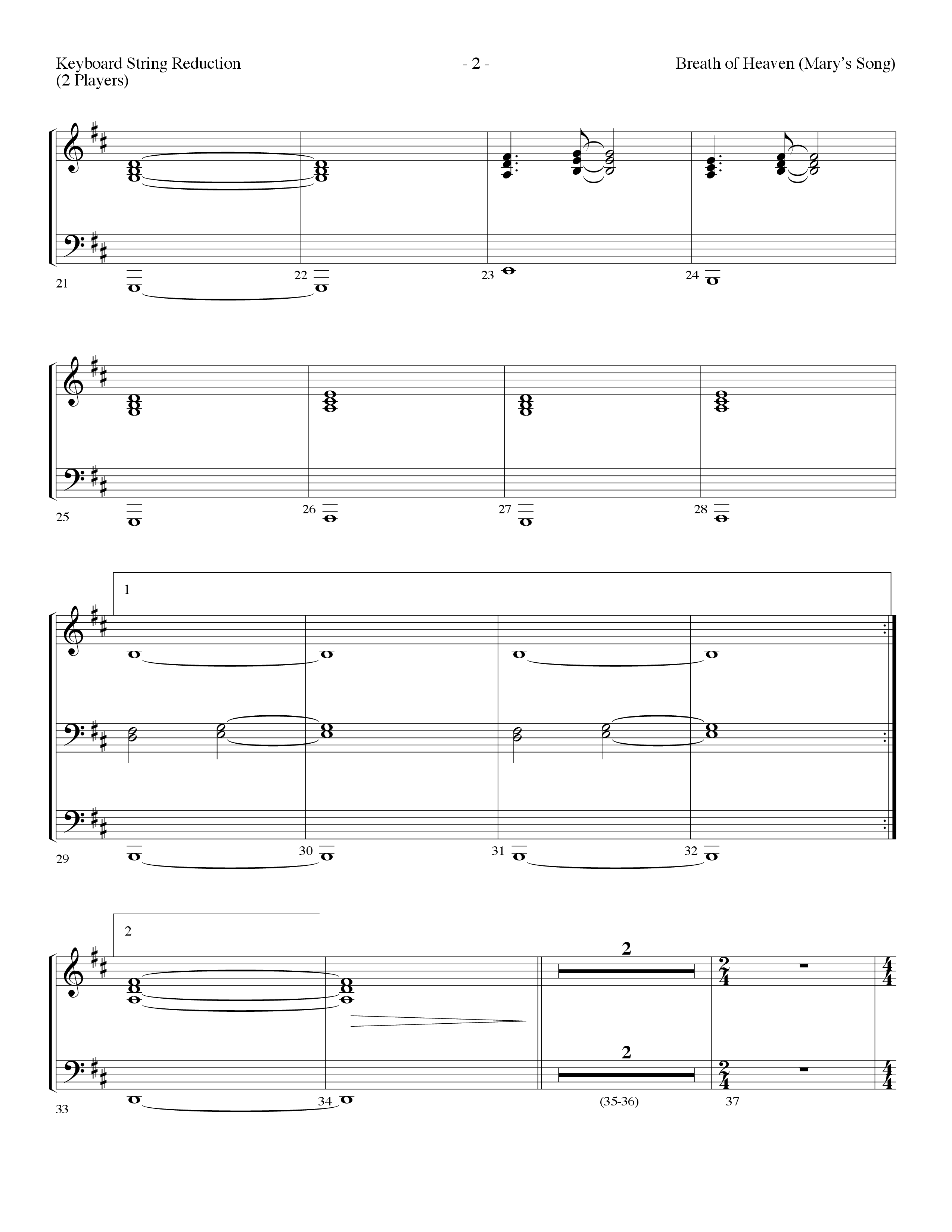 Breath Of Heaven (Mary's Song) (Choral Anthem SATB) String Reduction (Lifeway Choral / Arr. Dennis Allen)