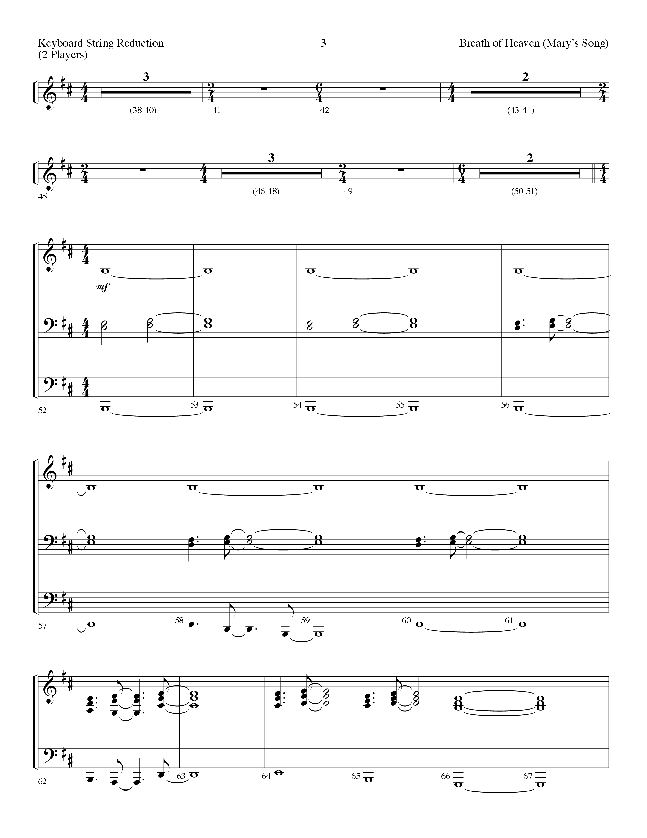 Breath Of Heaven (Mary's Song) (Choral Anthem SATB) String Reduction (Lifeway Choral / Arr. Dennis Allen)