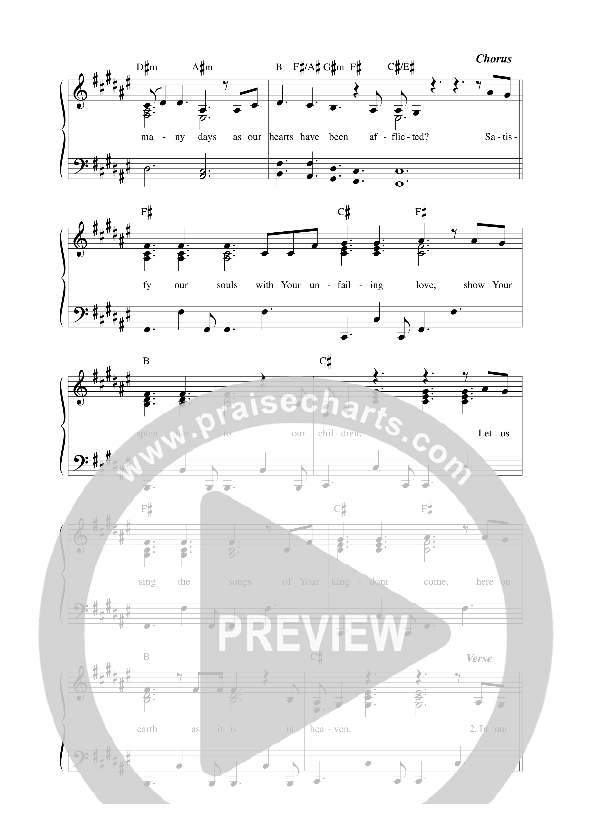 Unfailing Love Lead Sheet Melody (FAITHFUL)