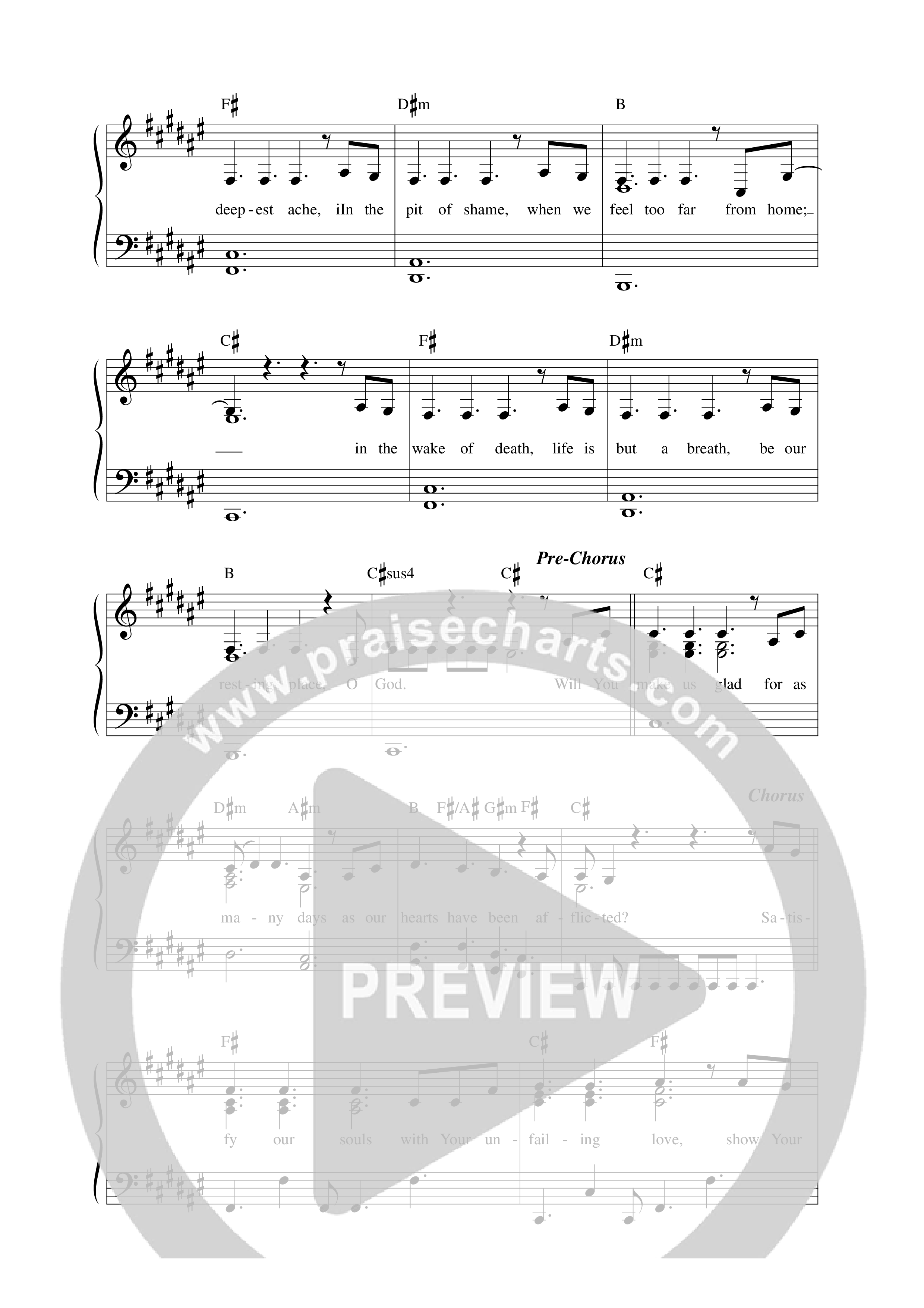 Unfailing Love Lead Sheet Melody (FAITHFUL)