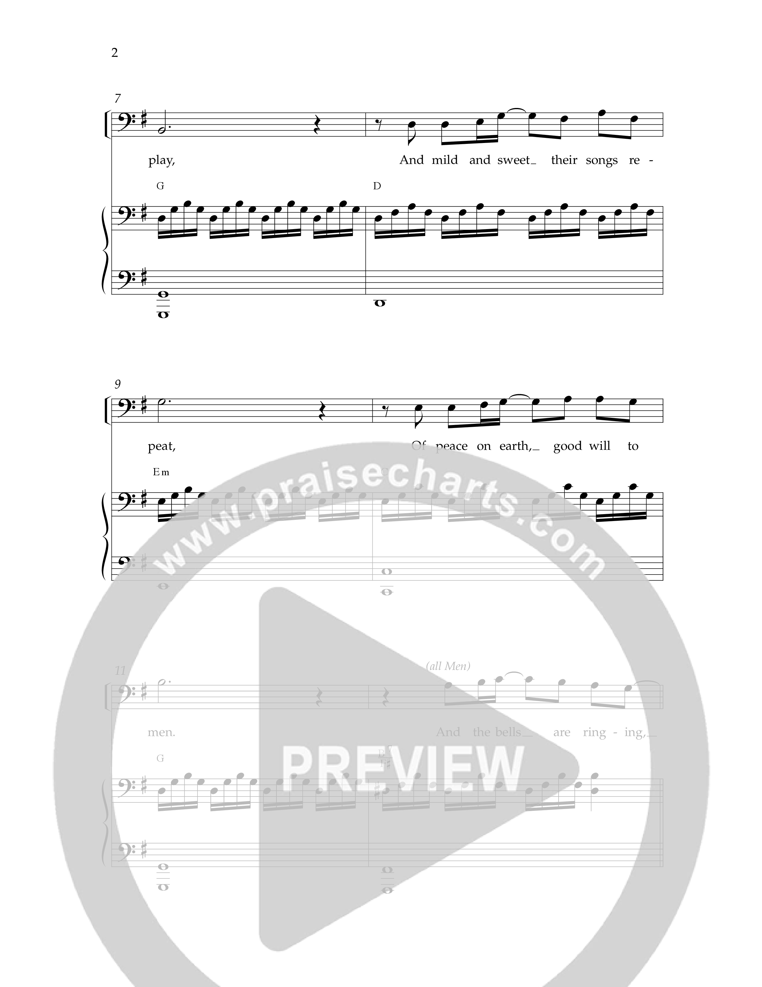 I Heard The Bells On Christmas Day (Choral Anthem SATB) Anthem (SATB/Piano) (Lifeway Choral / Arr. Dennis Allen)