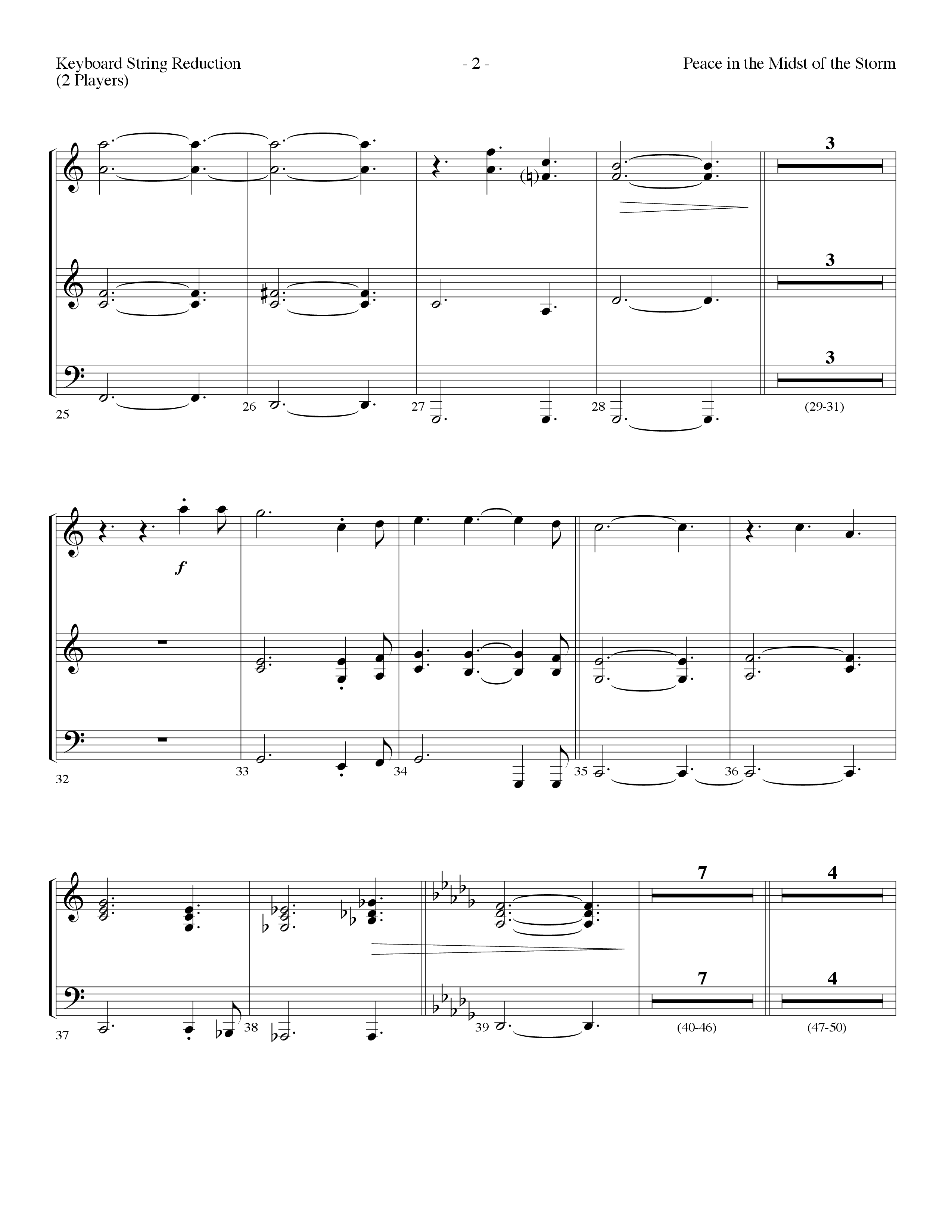 Peace In The Midst Of The Storm (Choral Anthem SATB) String Reduction (Lifeway Choral / Arr. Dennis Allen)