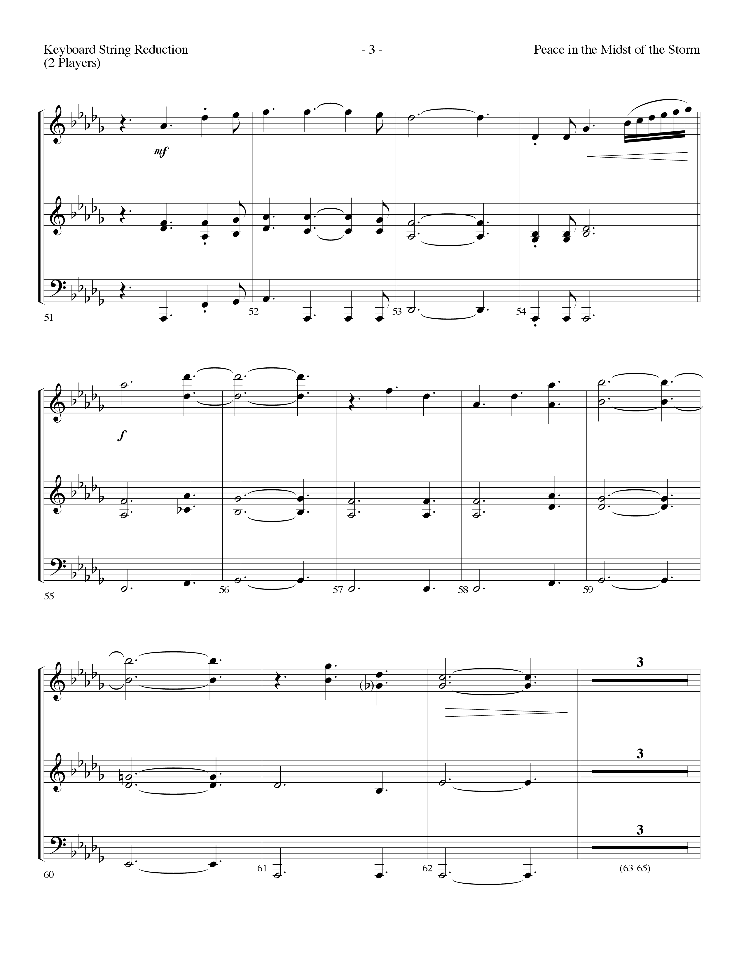 Peace In The Midst Of The Storm (Choral Anthem SATB) String Reduction (Lifeway Choral / Arr. Dennis Allen)
