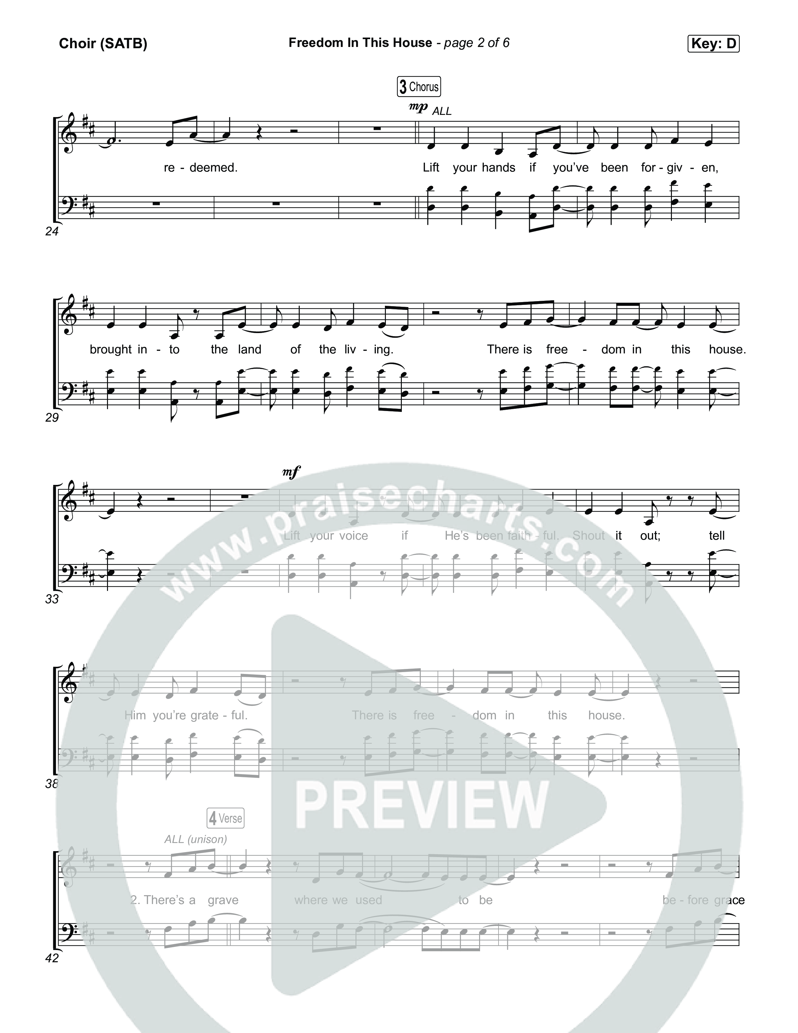 Freedom In This House Choir Sheet (SATB) (Jonathan Traylor)