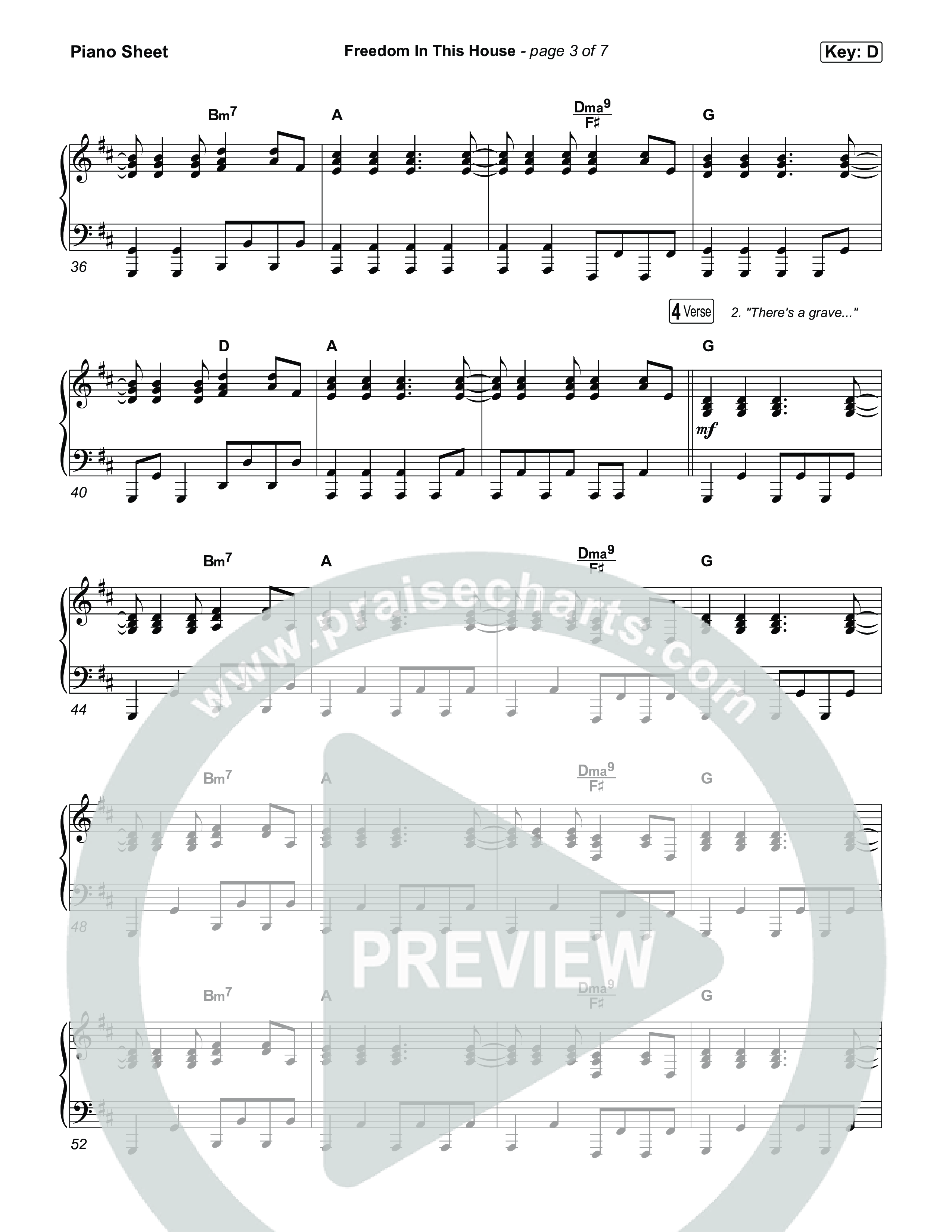 Freedom In This House Piano Sheet (Jonathan Traylor)