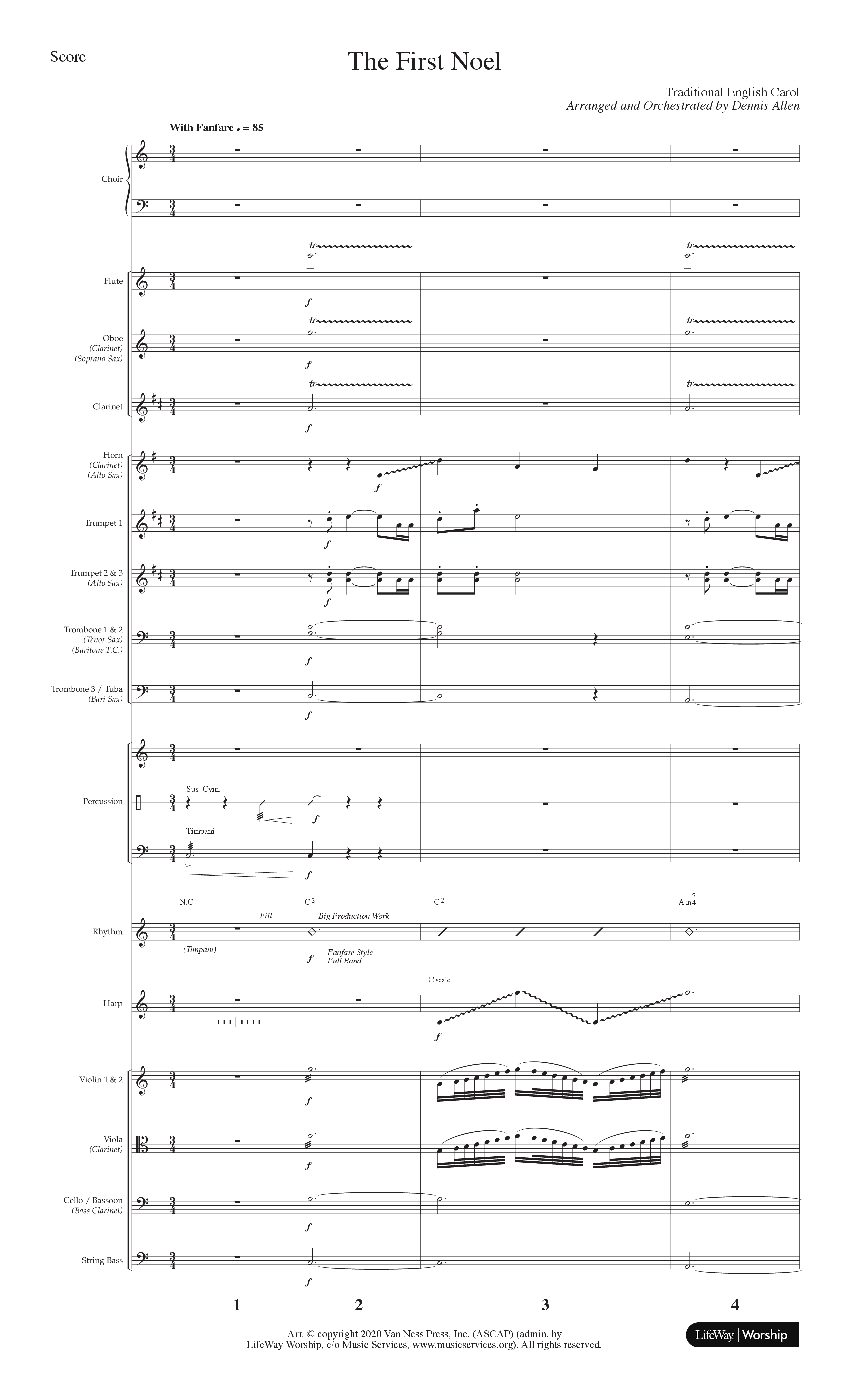 Noel Born Is The King (8 Song Choral Collection) Song 1 (Orchestration) (Lifeway Choral / Arr. Dennis Allen)