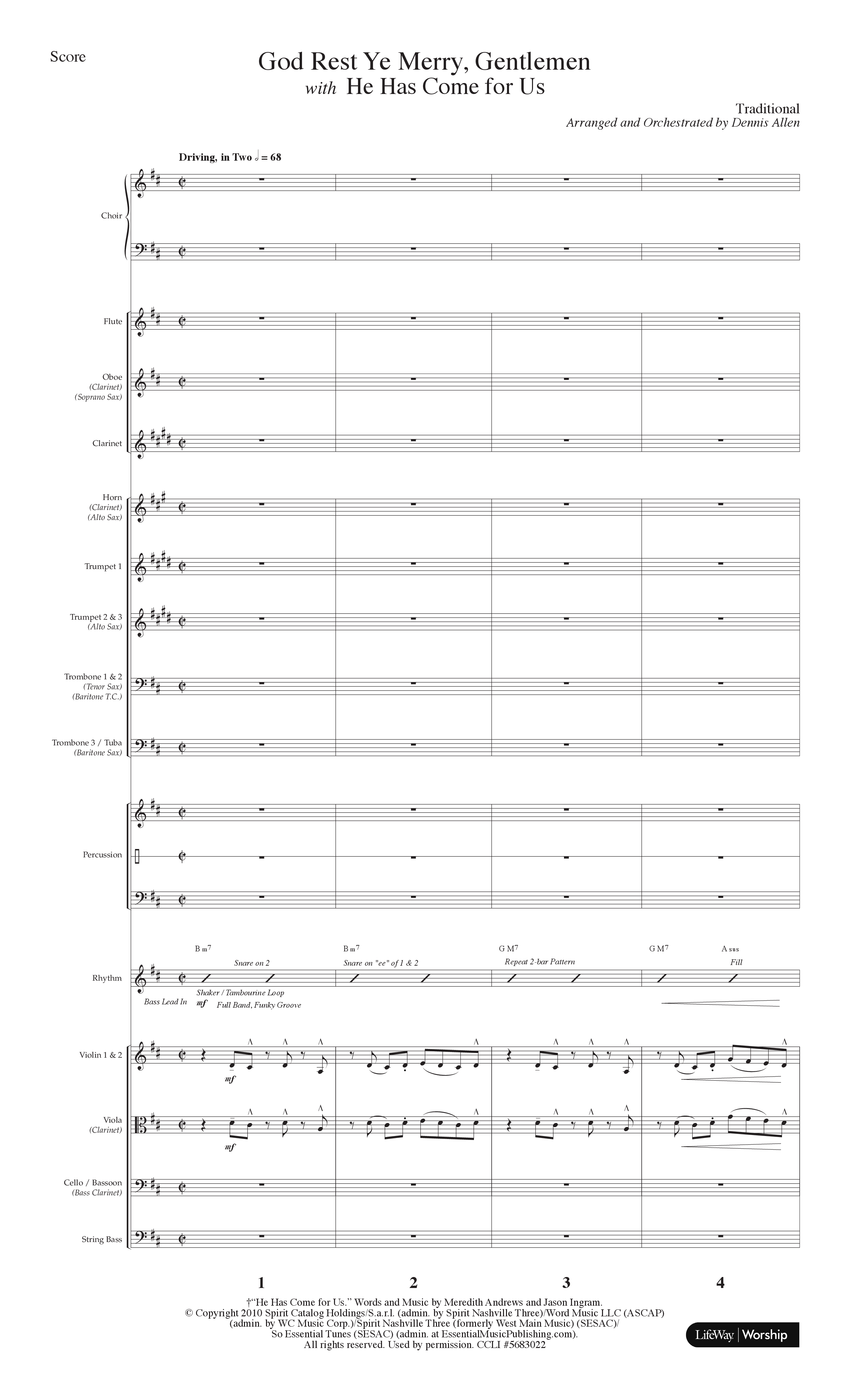 Noel Born Is The King (8 Song Choral Collection) Song 2 (Orchestration) (Lifeway Choral / Arr. Dennis Allen)