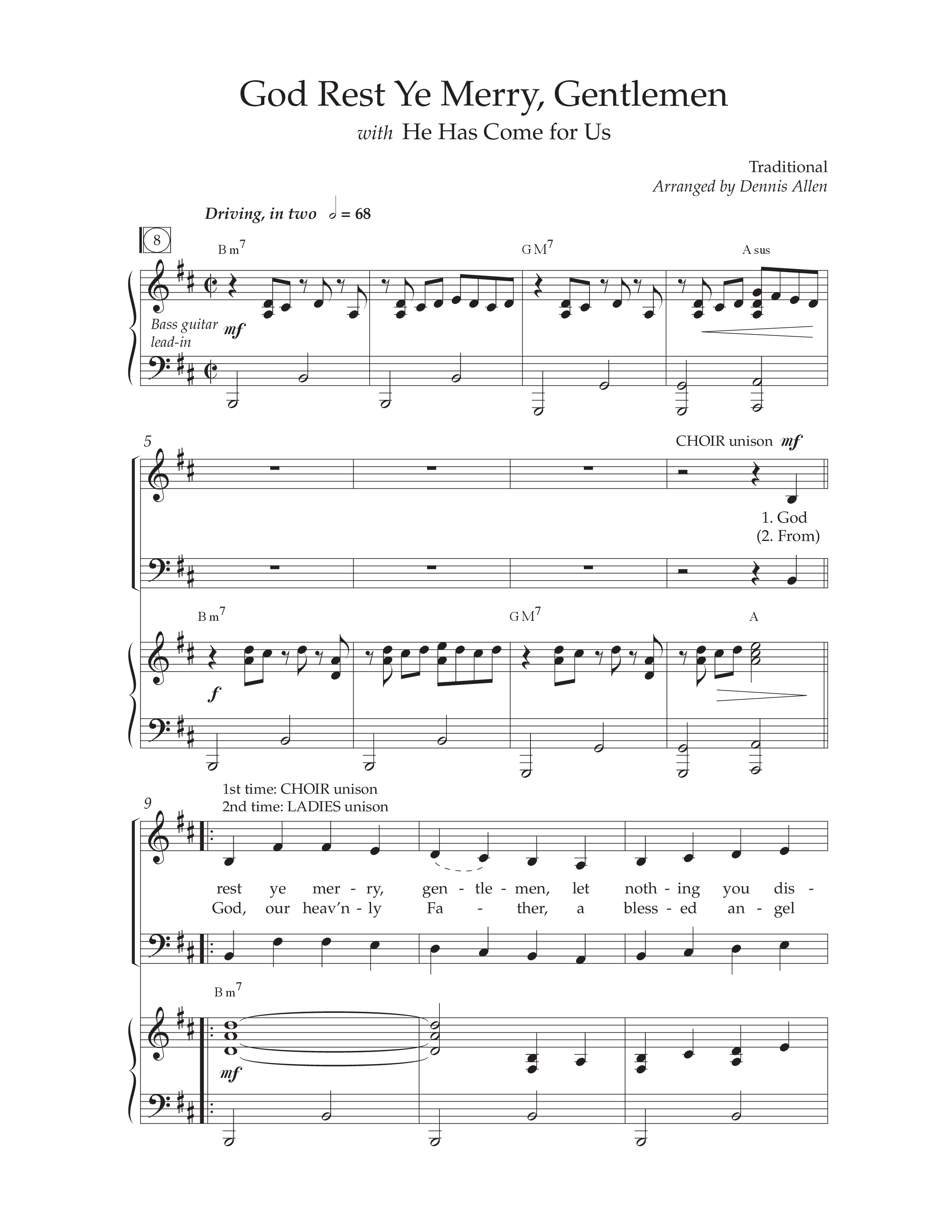 Noel Born Is The King (8 Song Choral Collection) Song 2 (Piano SATB) (Lifeway Choral / Arr. Dennis Allen)