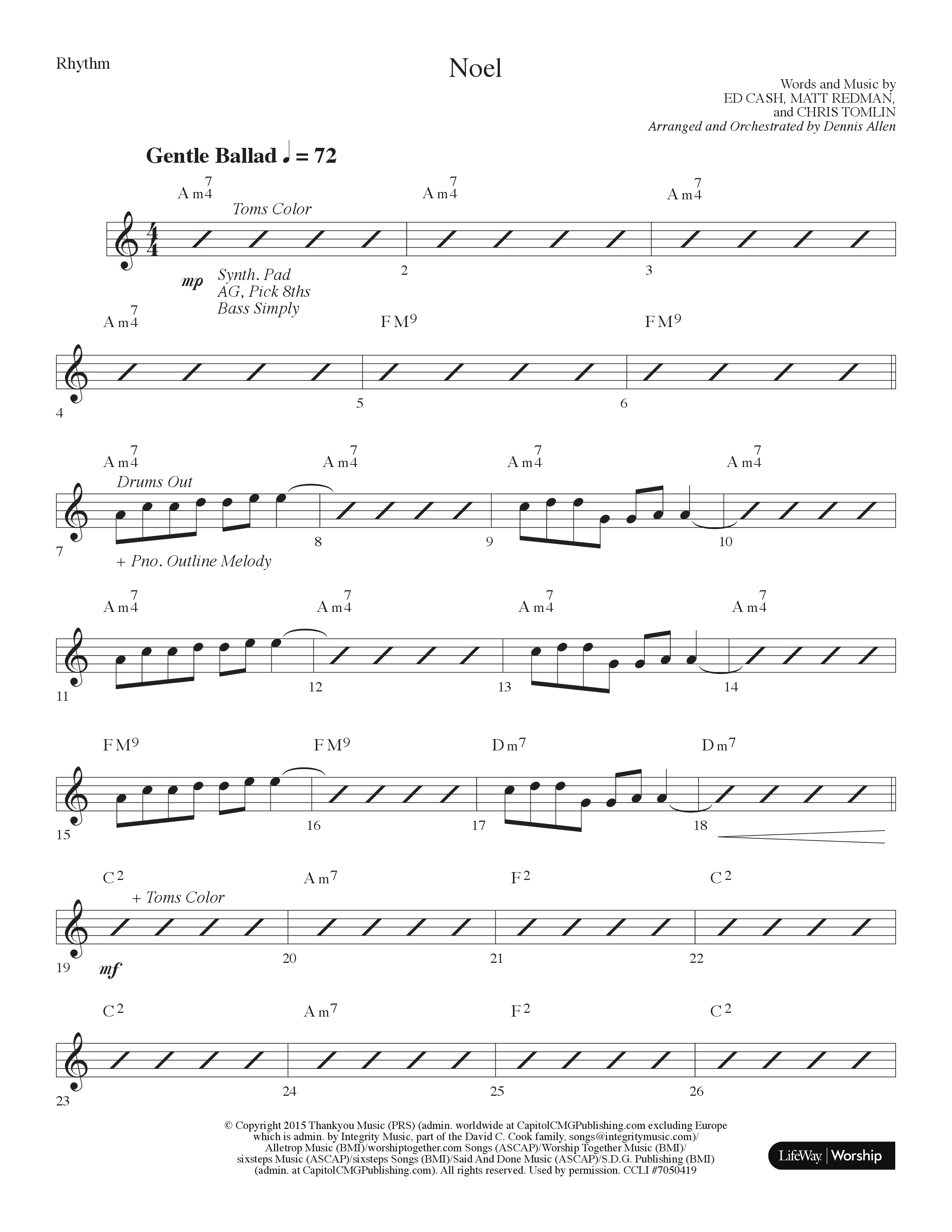 Noel Born Is The King (8 Song Choral Collection) Song 6 (Lead & Chords) (Lifeway Choral / Arr. Dennis Allen)