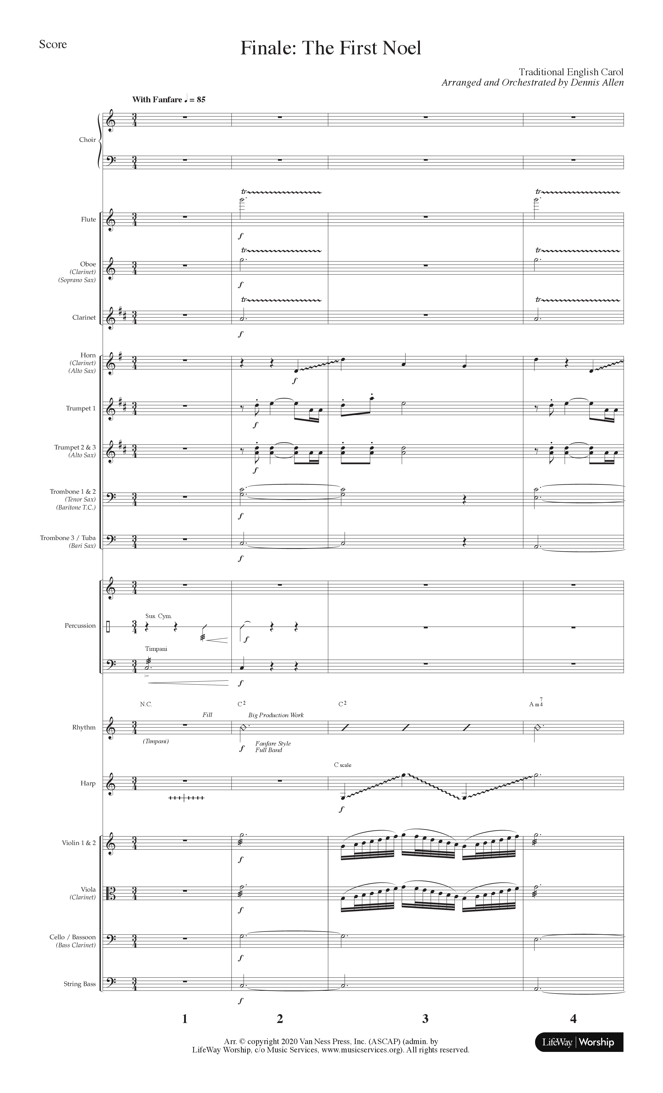 Noel Born Is The King (8 Song Choral Collection) Song 9 (Orchestration) (Lifeway Choral / Arr. Dennis Allen)