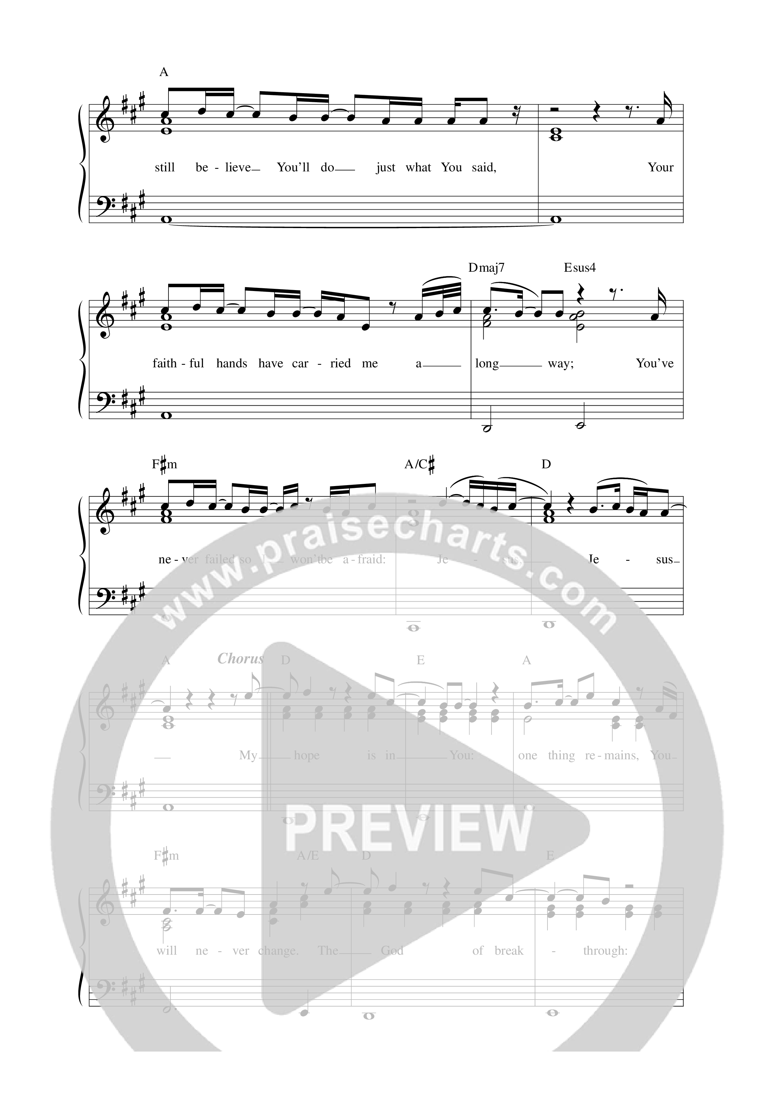 Believe (Live) Lead Sheet Melody (Ke'Erron)