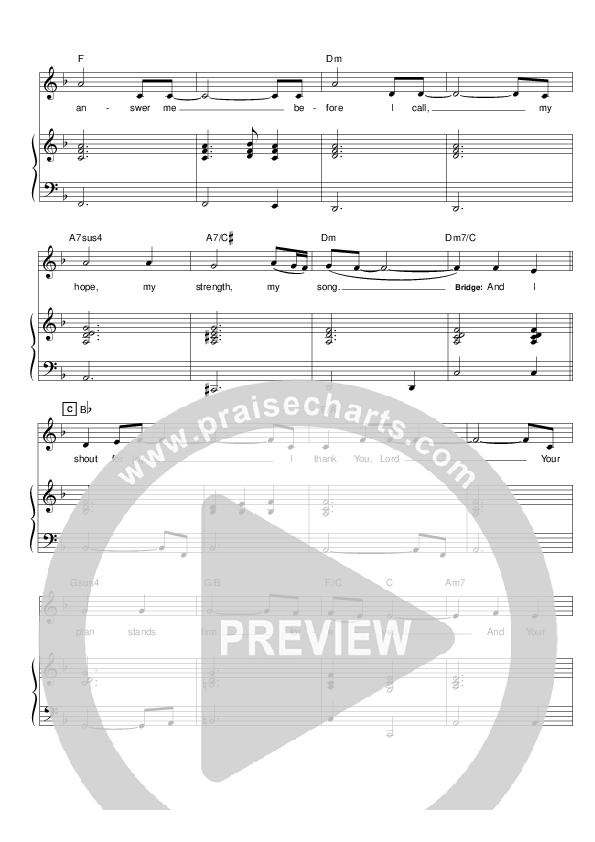 I Will Bless You Lord Lead & Piano (Hillsong Worship)