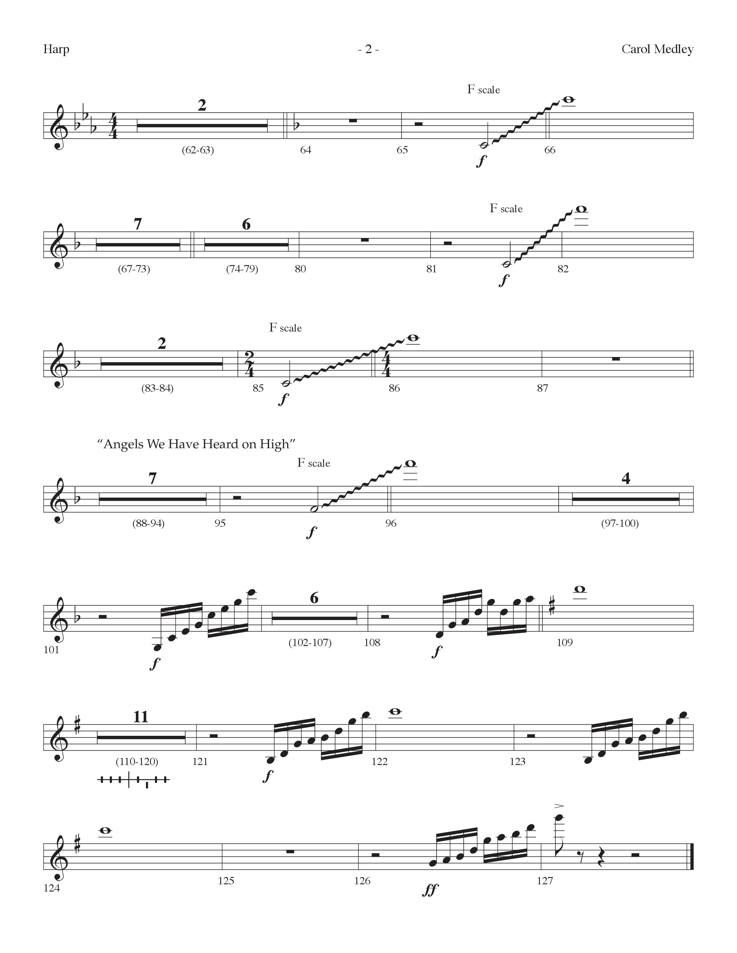Carol Medley (Choral Anthem SATB) Harp (Lifeway Choral / Arr. Dennis Allen)