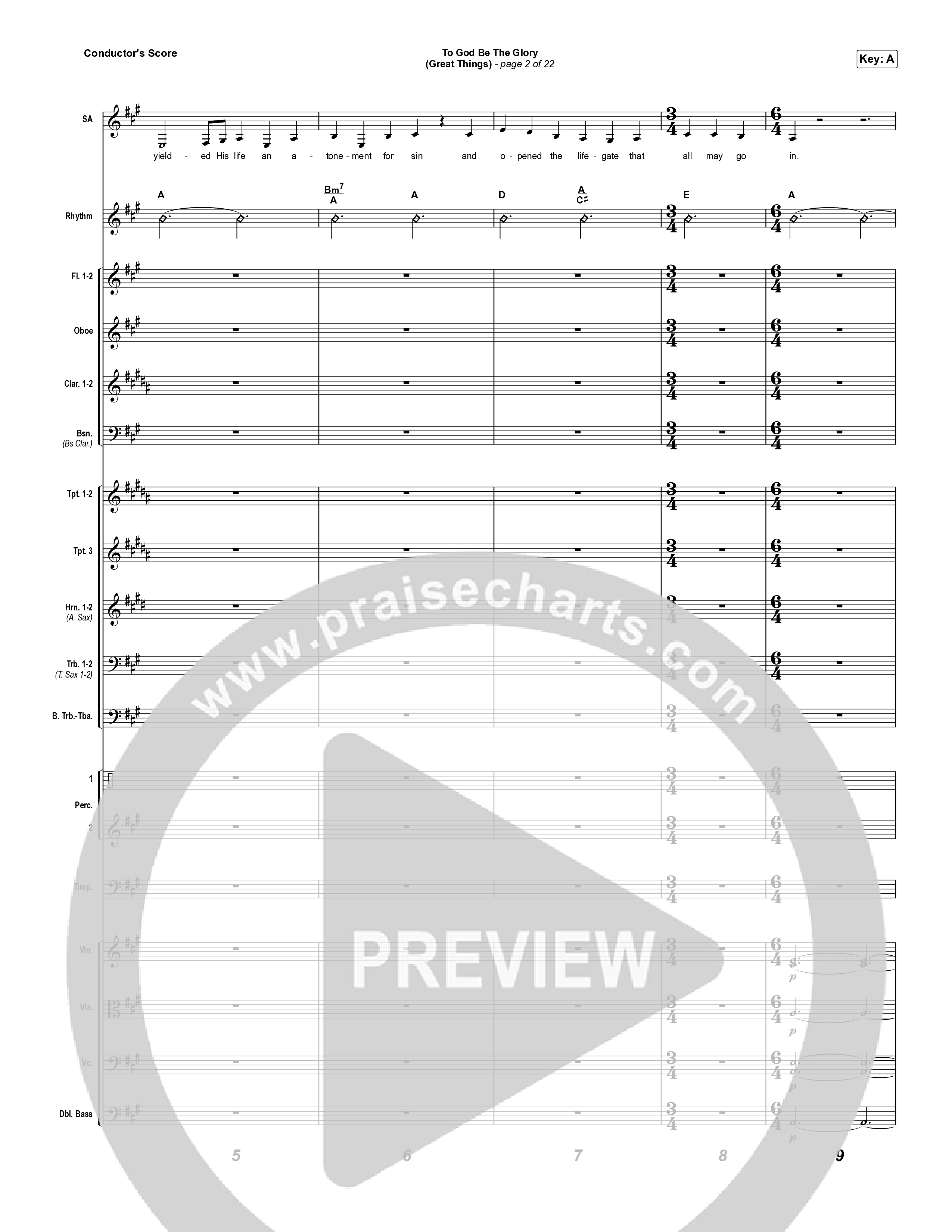 To God Be The Glory (Great Things) (Live) Orchestration (Justin Tweito)