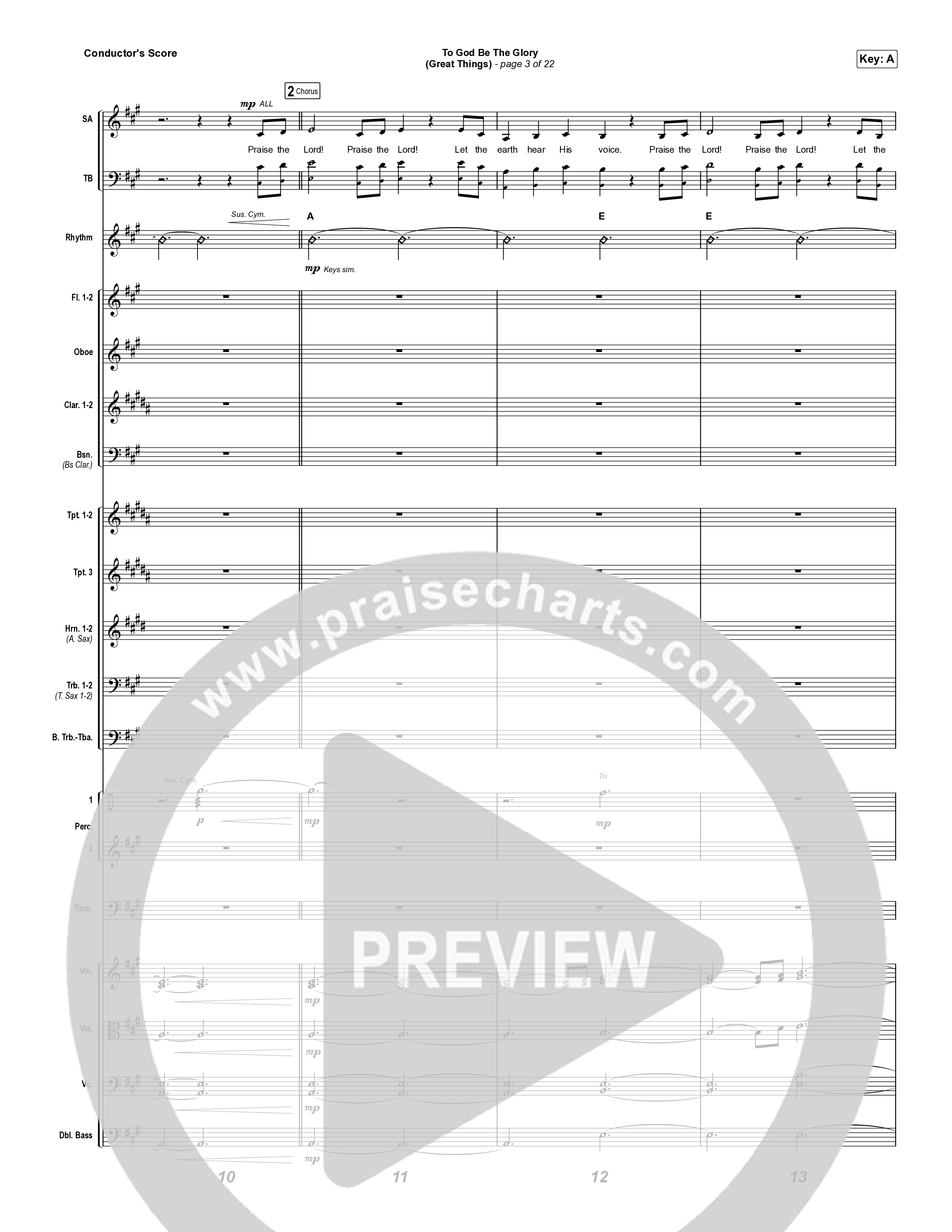 To God Be The Glory (Great Things) (Live) Orchestration (Justin Tweito)
