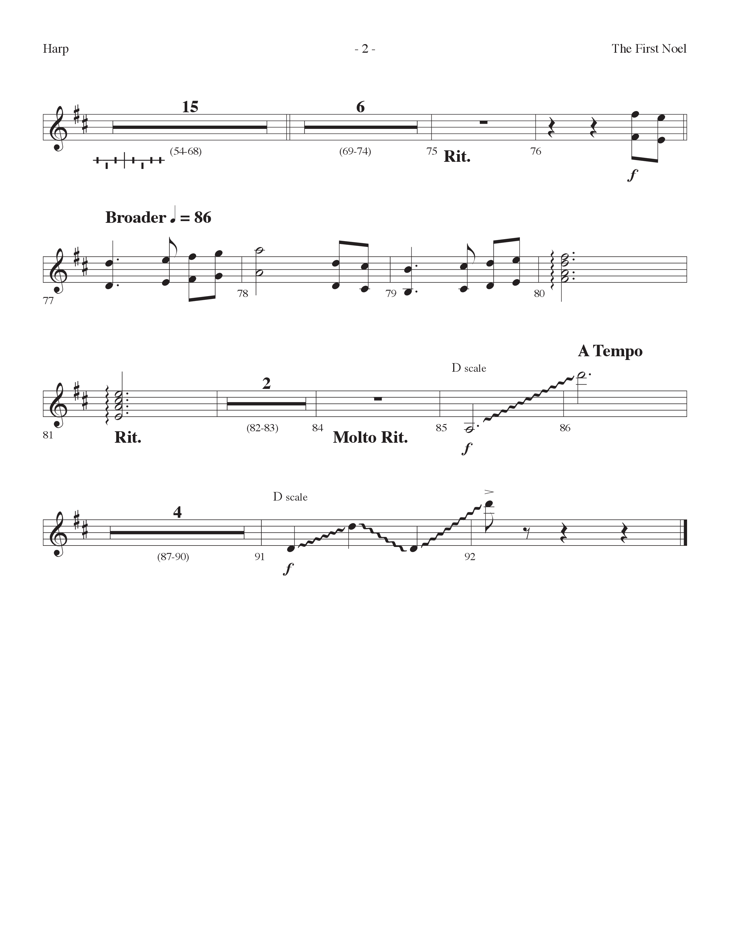 The First Noel (Choral Anthem SATB) Harp (Lifeway Choral / Arr. Dennis Allen)