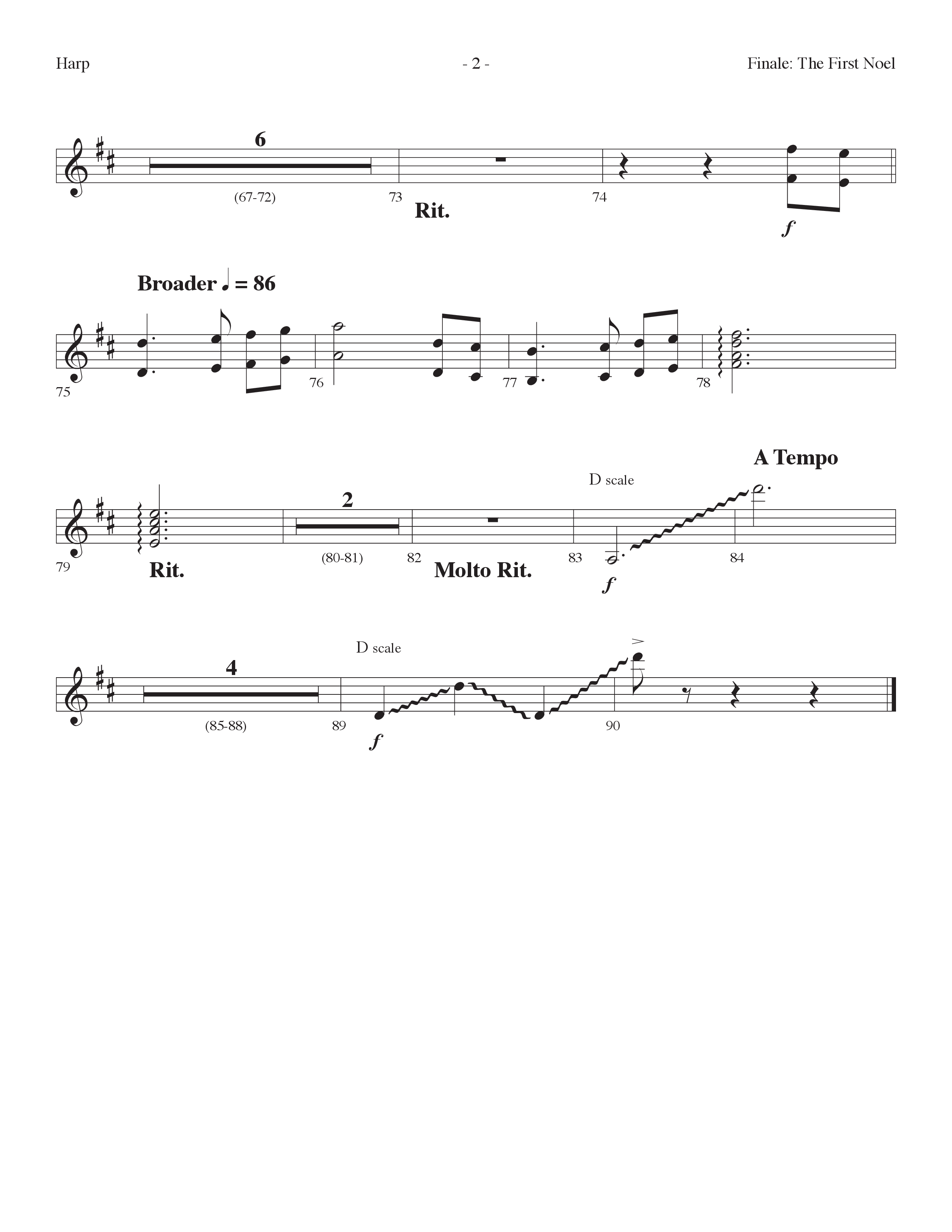Finale The First Noel (Choral Anthem SATB) Harp (Lifeway Choral / Arr. Dennis Allen)