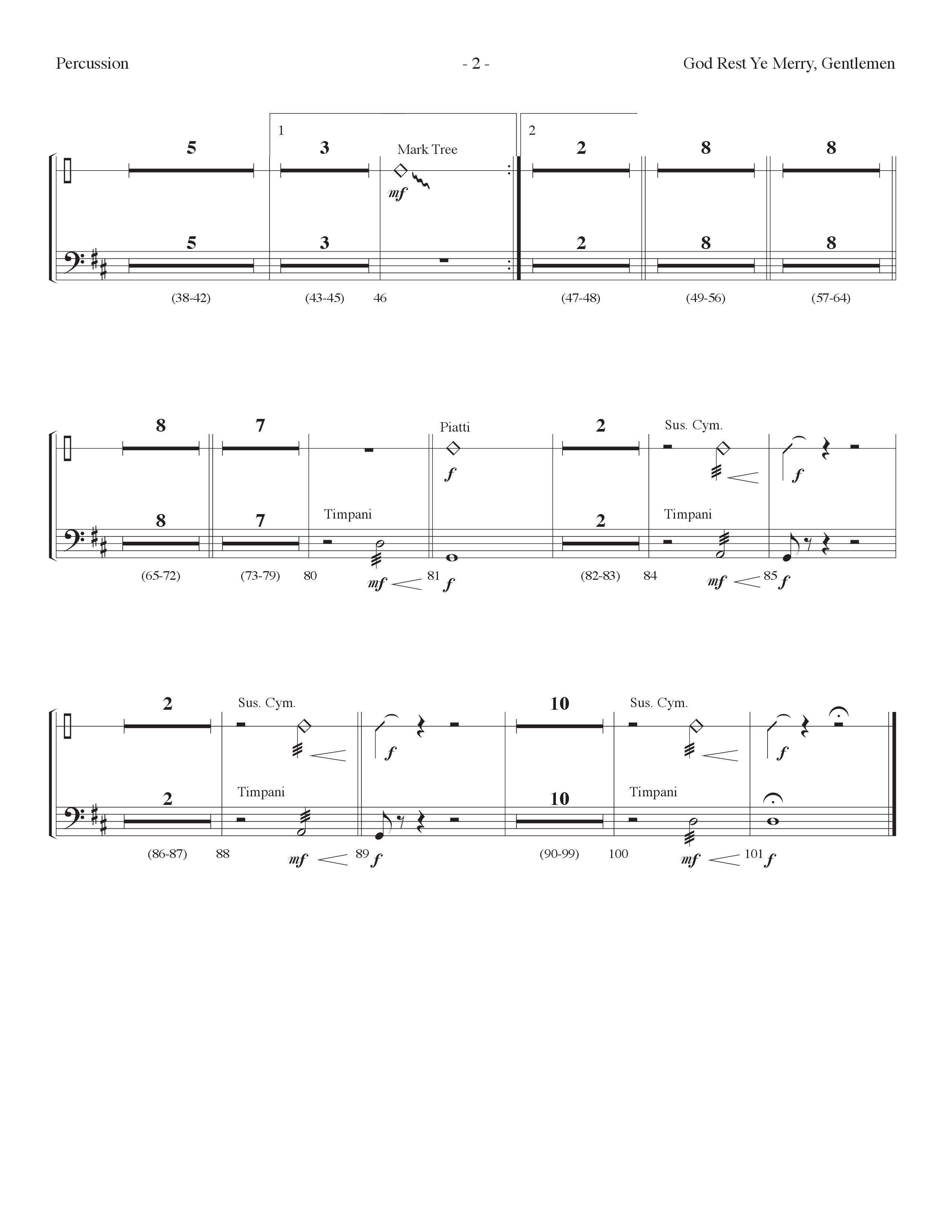 God Rest Ye Merry Gentlemen (with He Has Come For Us) (Choral Anthem SATB) Percussion (Lifeway Choral / Arr. Dennis Allen)