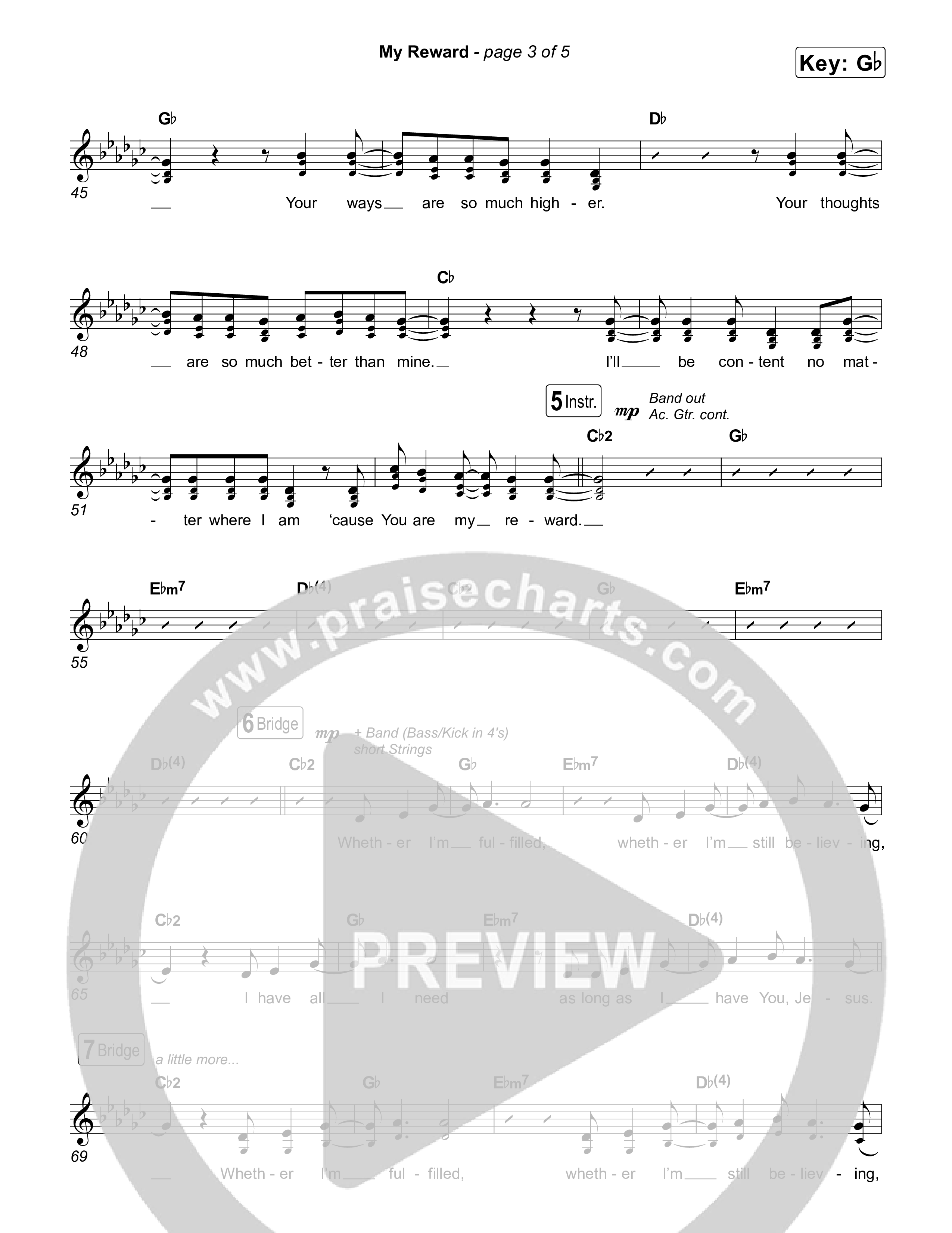 My Reward Lead Sheet (SAT) (UPPERROOM / Elyssa Figueroa)