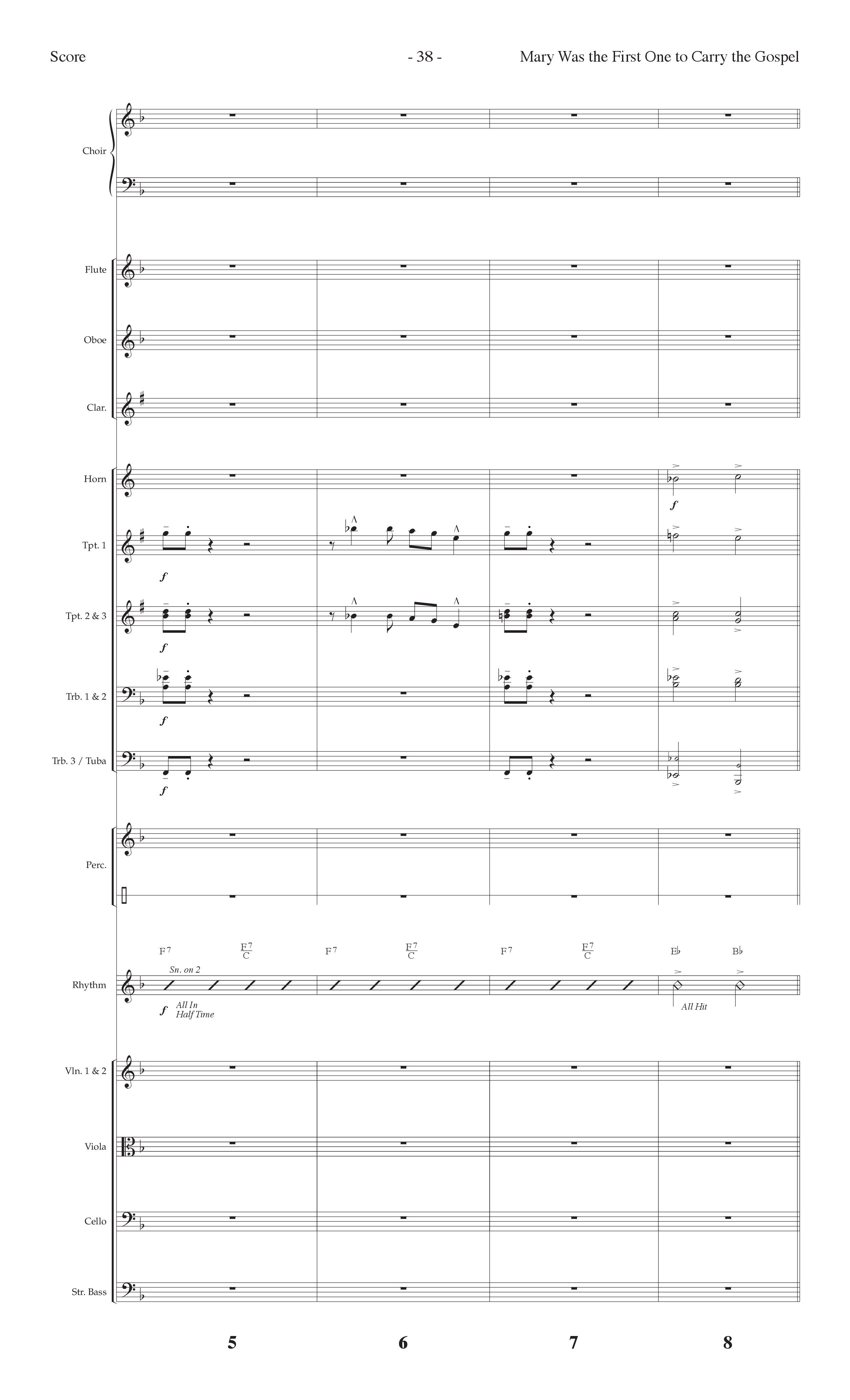 Mary Was The First One To Carry The Gospel (Choral Anthem SATB) Orchestration (Lifeway Choral / Arr. Dennis Allen)