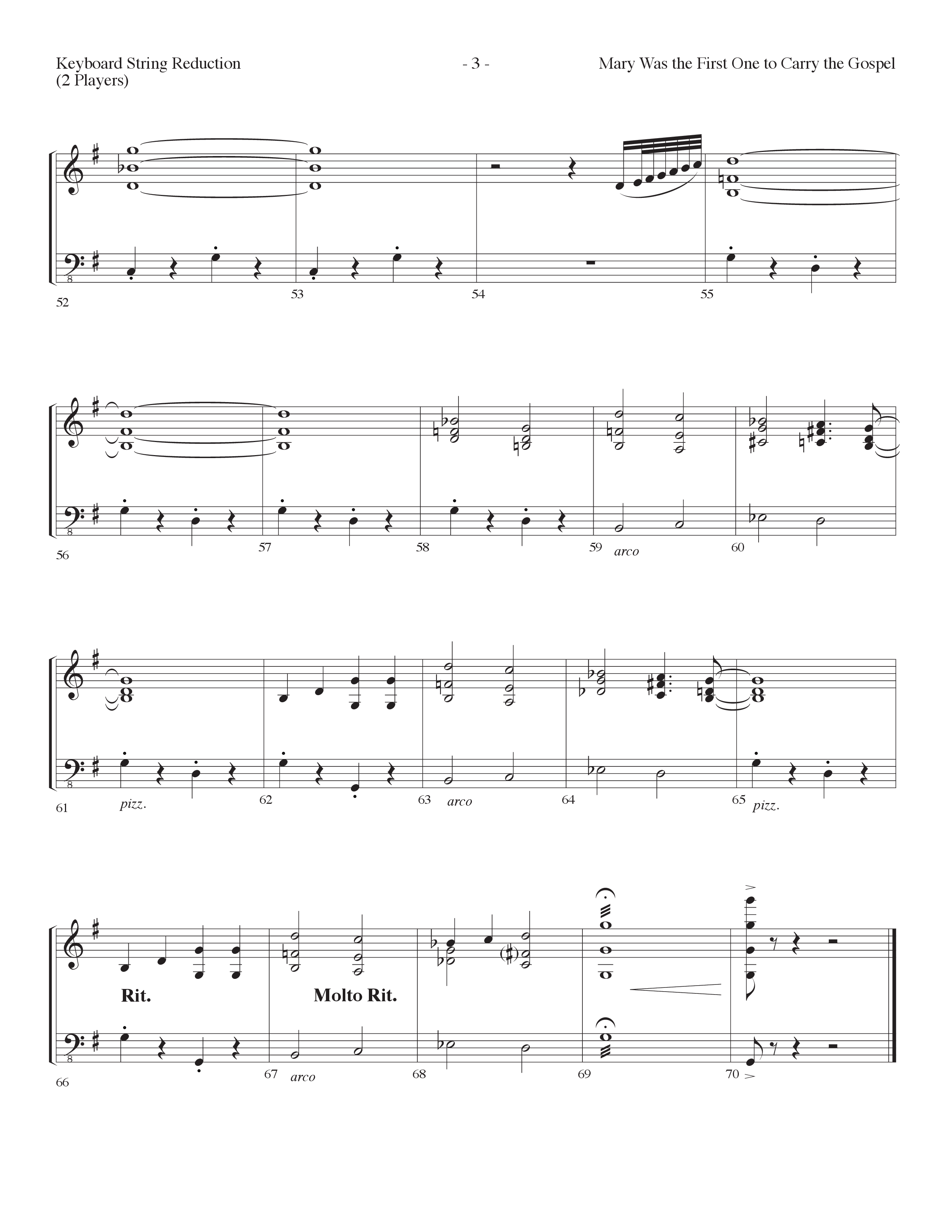 Mary Was The First One To Carry The Gospel (Choral Anthem SATB) String Reduction (Lifeway Choral / Arr. Dennis Allen)