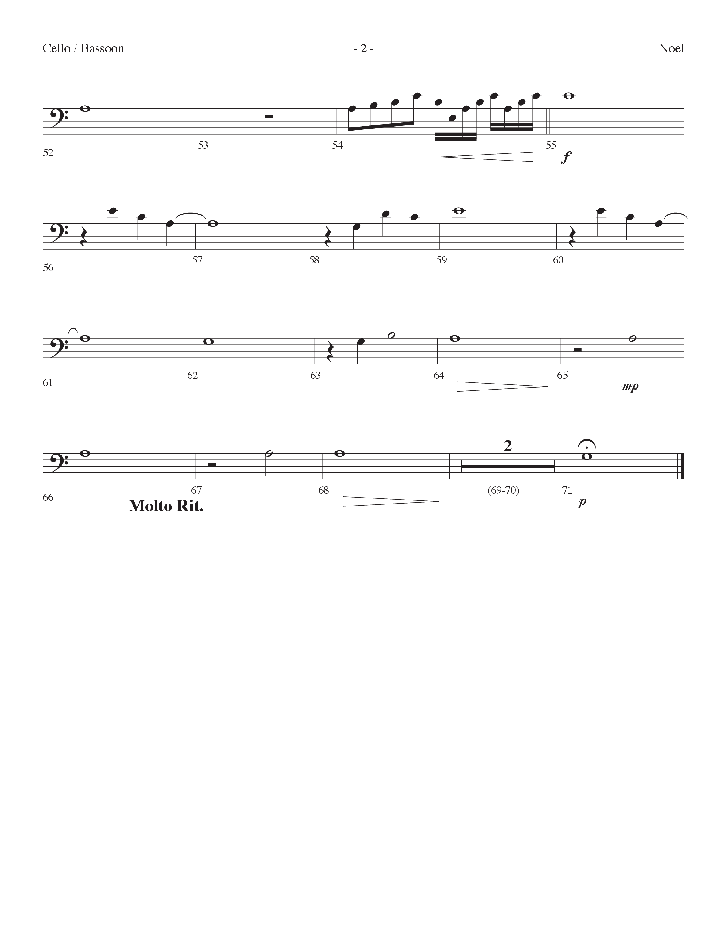 Noel (Choral Anthem SATB) Cello (Lifeway Choral / Arr. Dennis Allen)