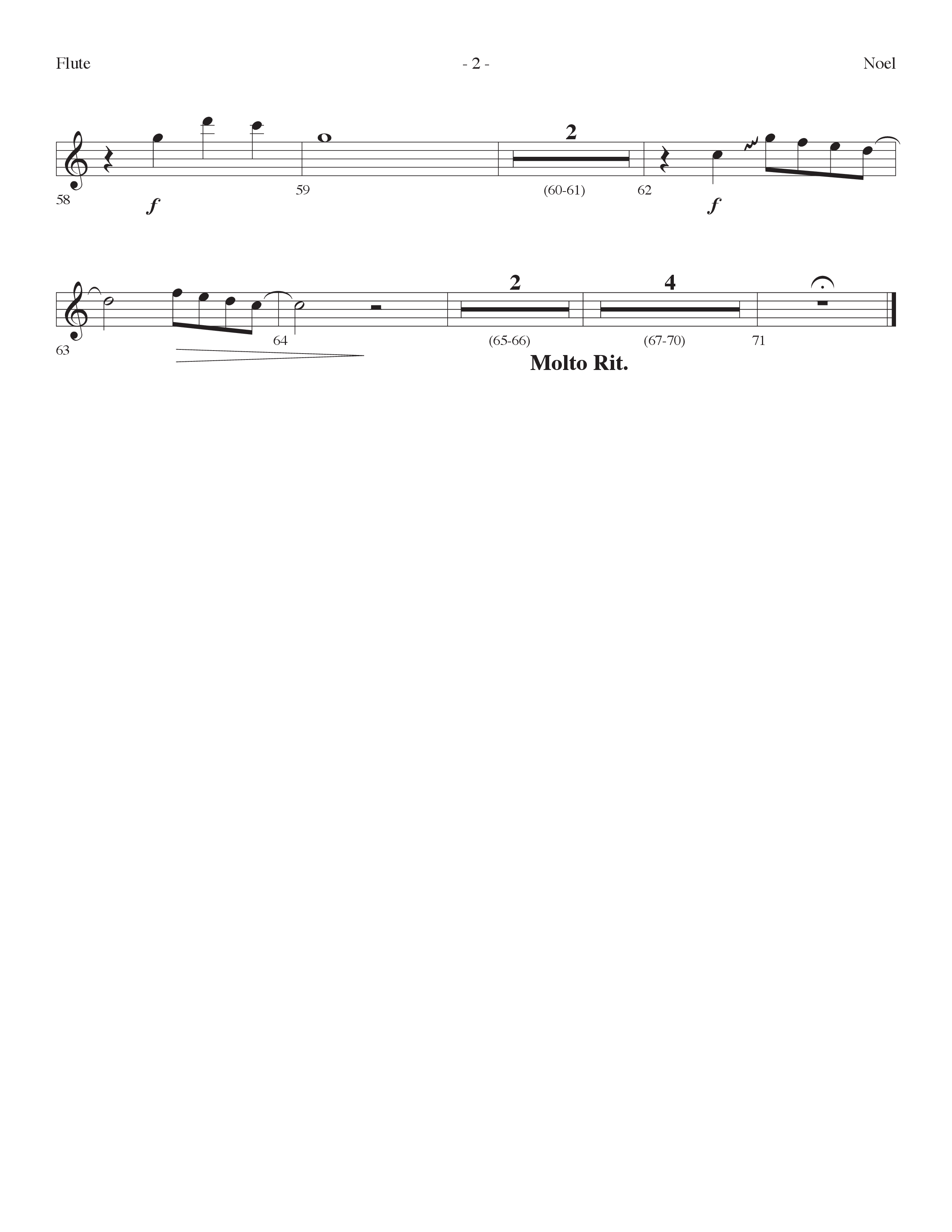 Noel (Choral Anthem SATB) Flute (Lifeway Choral / Arr. Dennis Allen)