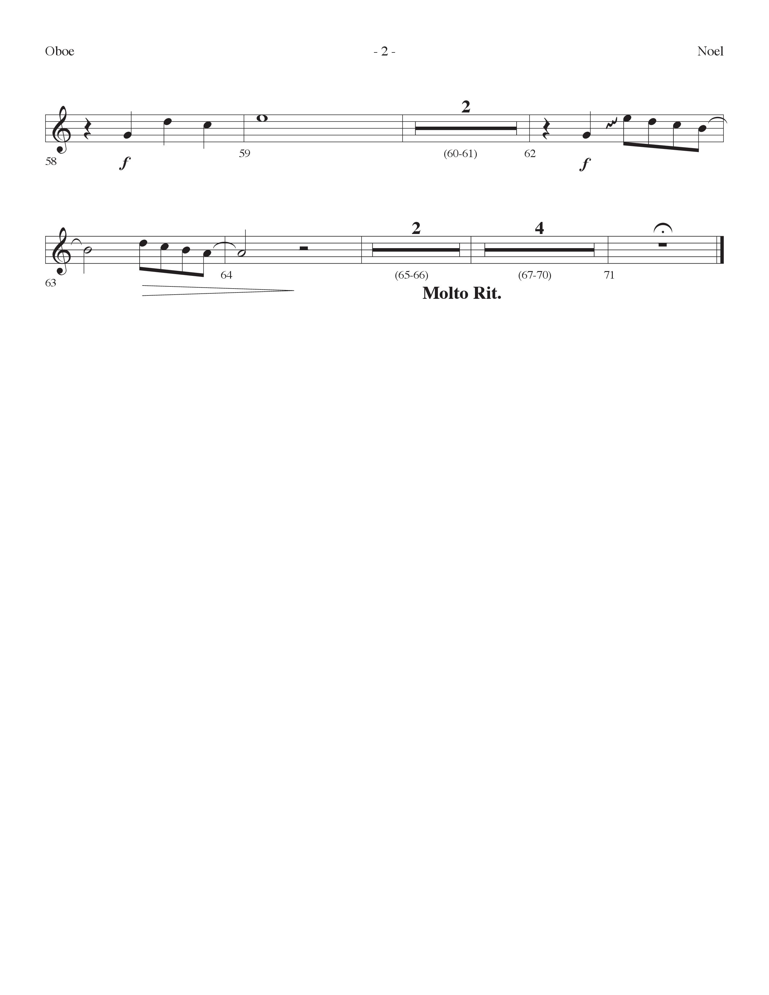Noel (Choral Anthem SATB) Oboe (Lifeway Choral / Arr. Dennis Allen)