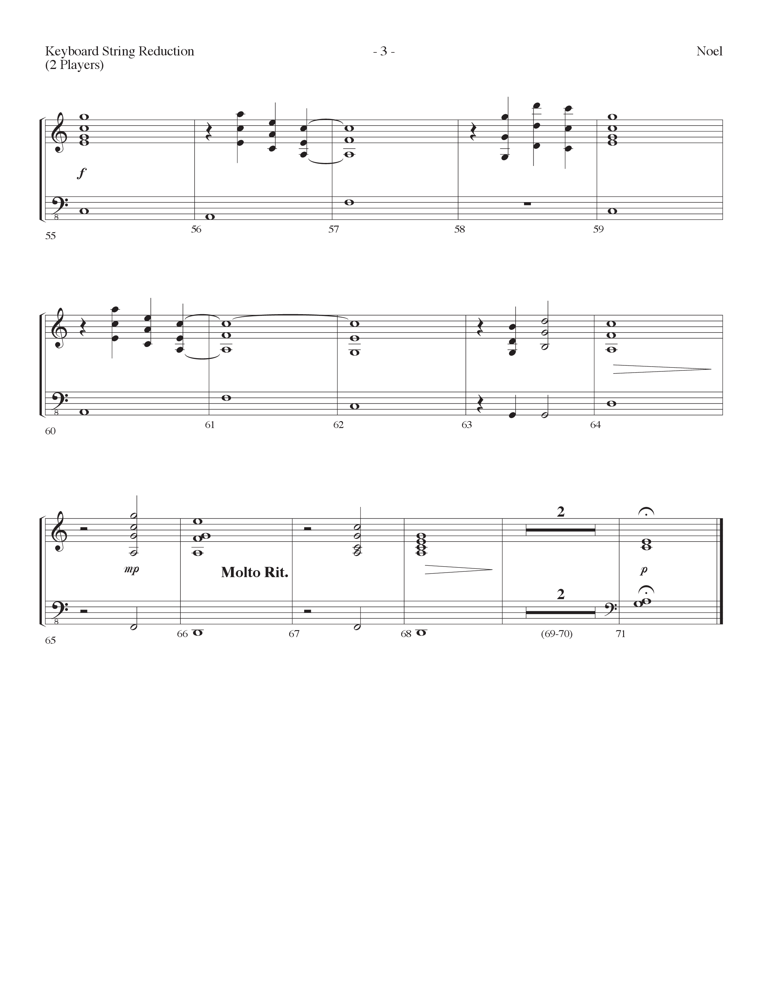 Noel (Choral Anthem SATB) String Reduction (Lifeway Choral / Arr. Dennis Allen)