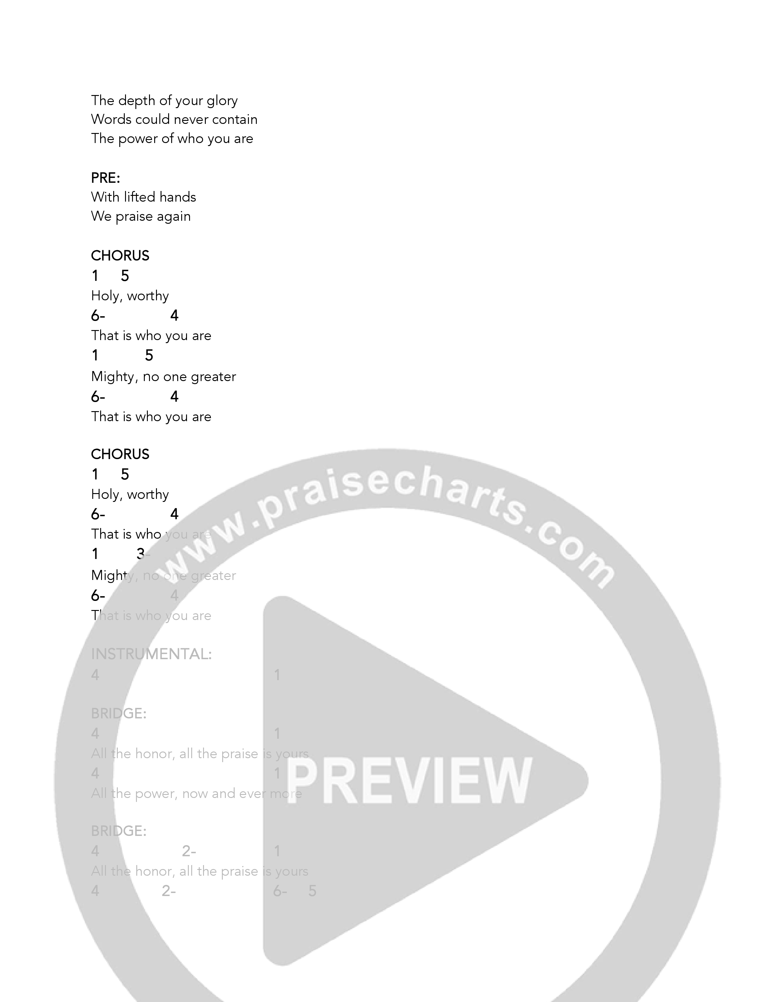 That Is Who You Are (Live) Chord Chart (Eagle Brook Music)