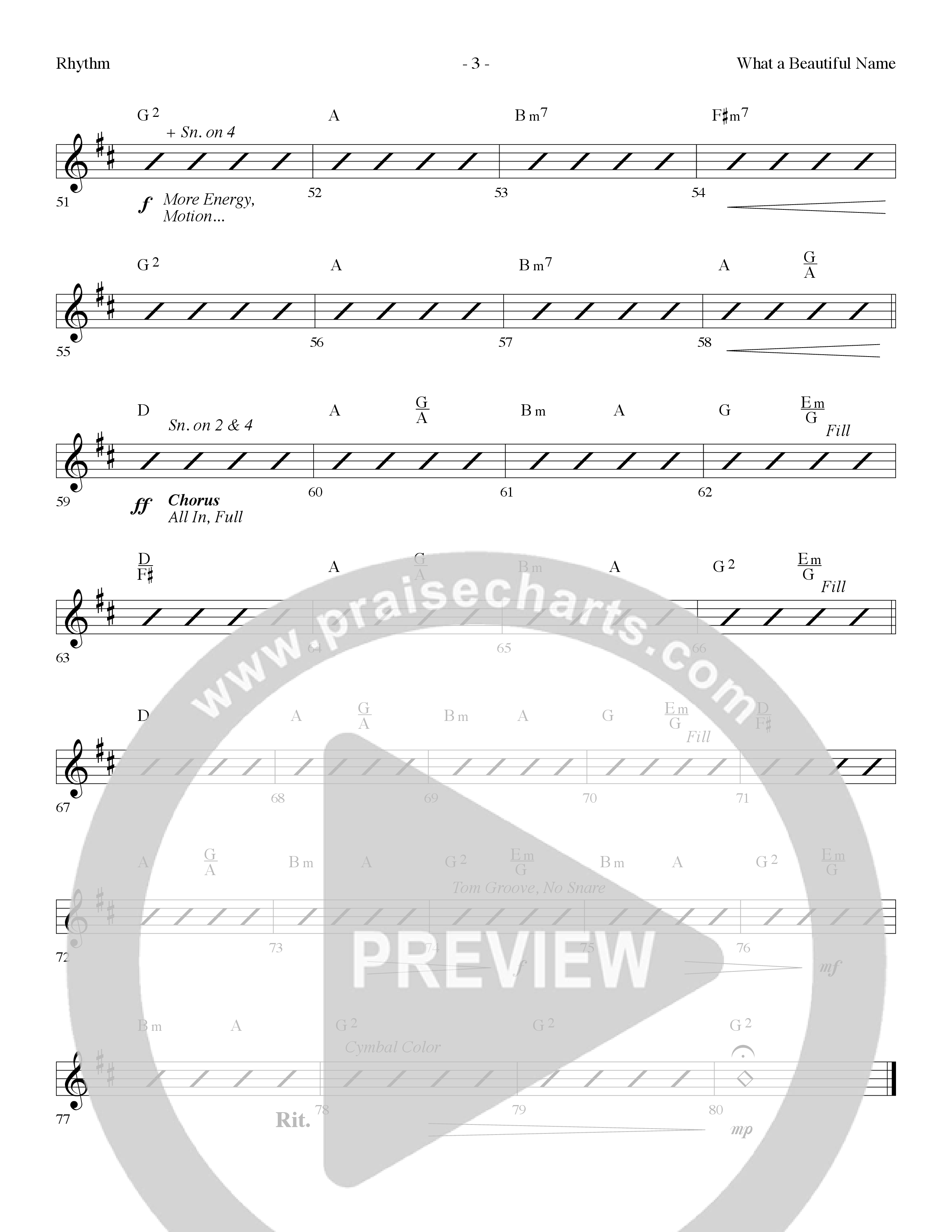 What A Beautiful Name (Choral Anthem SATB) Lead Melody & Rhythm (Lifeway Choral / Arr. Dennis Allen)