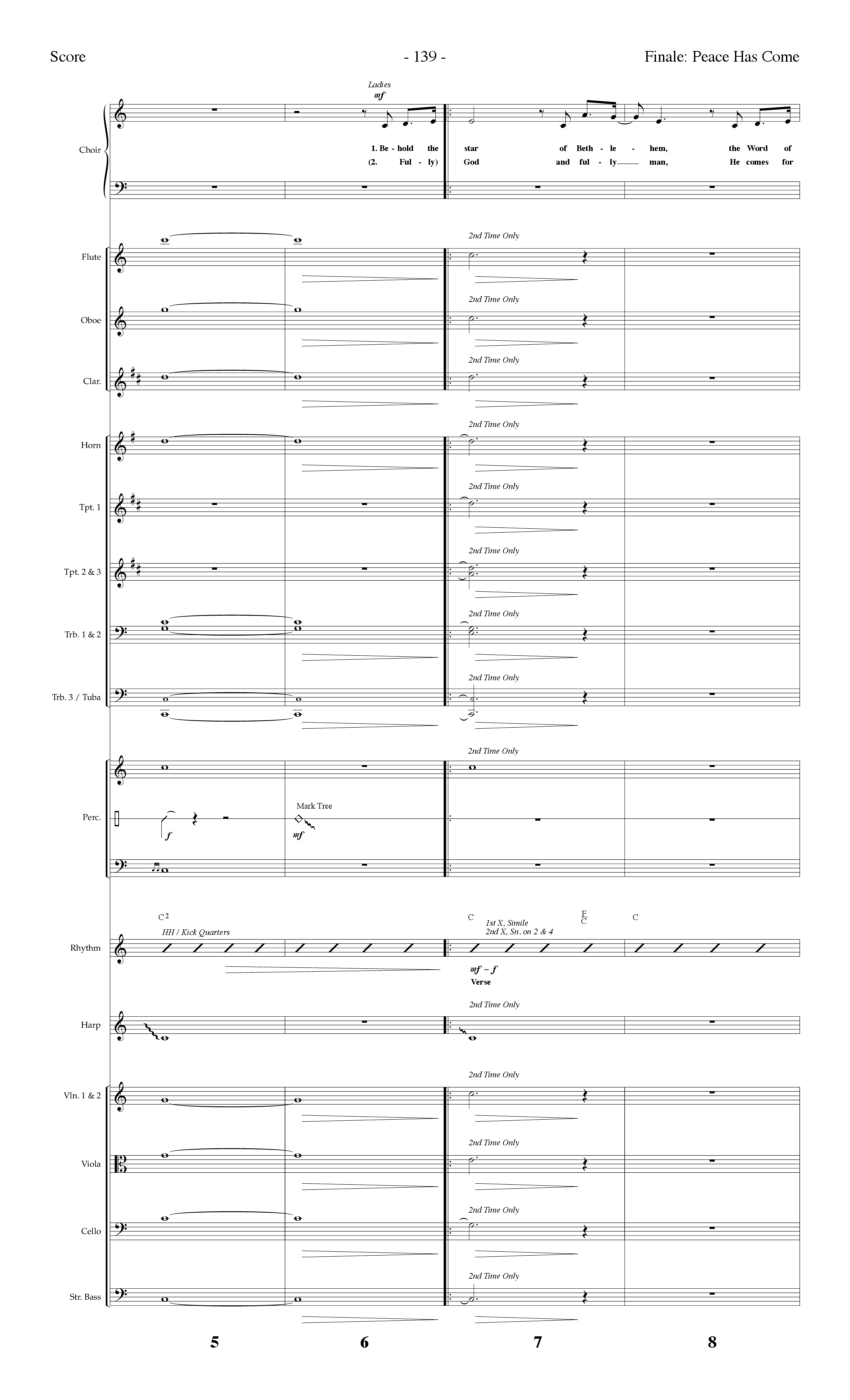 Finale: Peace Has Come (with O Come All Ye Faithful) (Choral Anthem SATB) Conductor's Score (Lifeway Choral / Arr. Dennis Allen)
